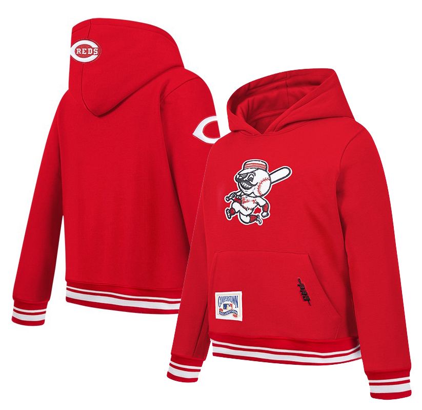 Pro Standard Boys' Cincinnati Reds Red Retro Fleece Hoodie