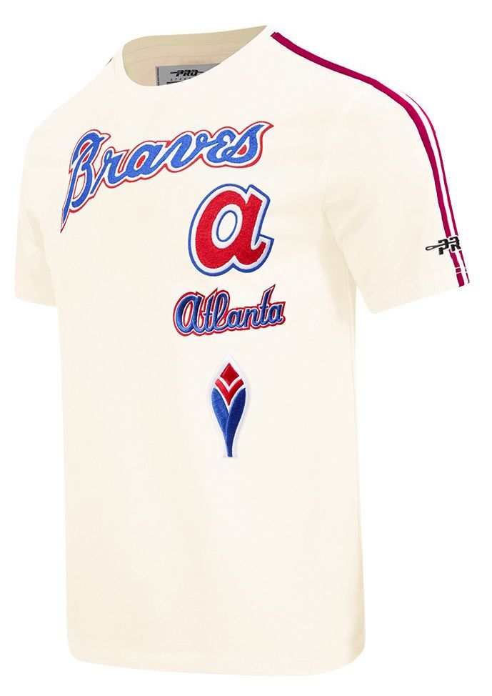 Pro Standard Men's Atlanta Braves Cream Retro Classic T-Shirt