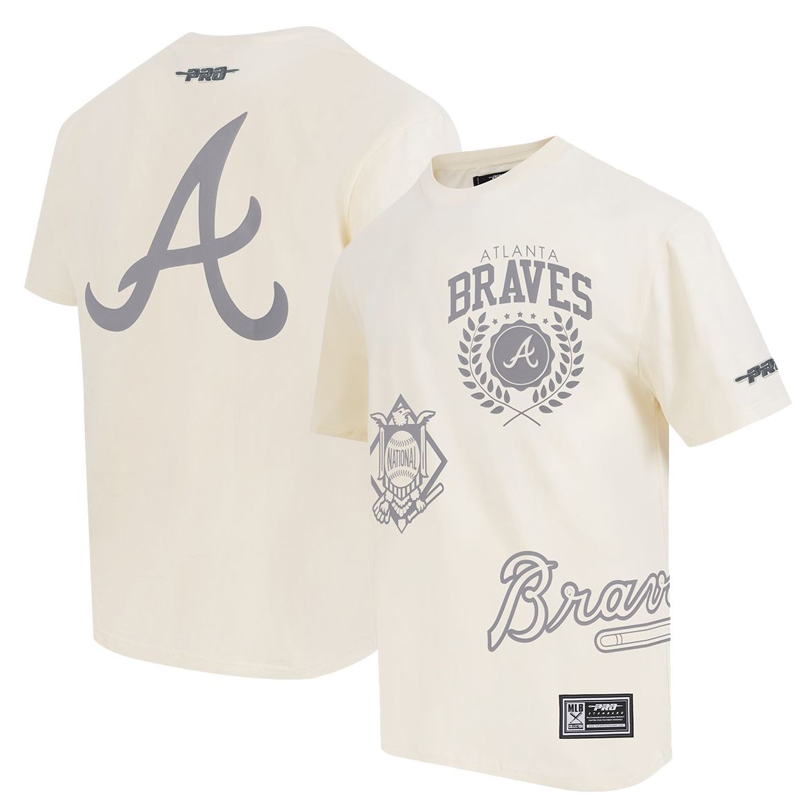 Pro Standard Men's Atlanta Braves Cream Street Team T-Shirt