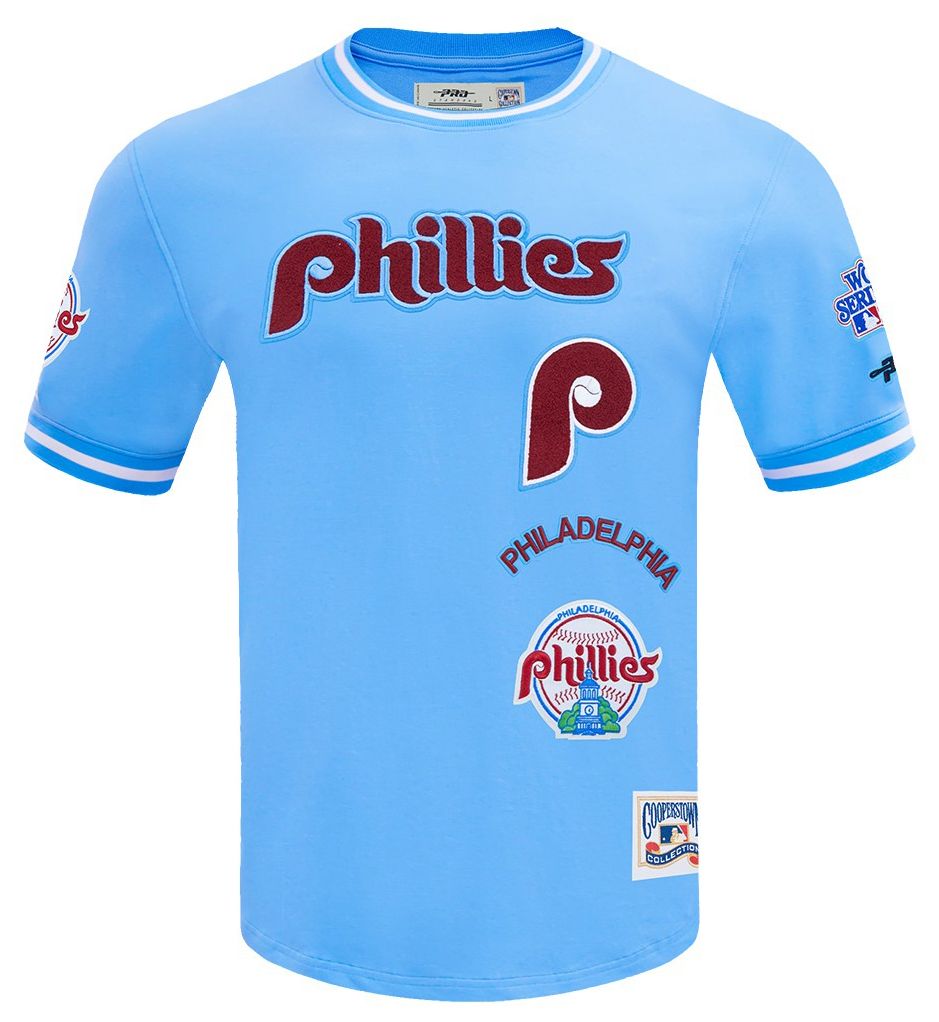 Pro Standard Men's Philadelphia Phillies Blue Retro Double Knit T-Shirt