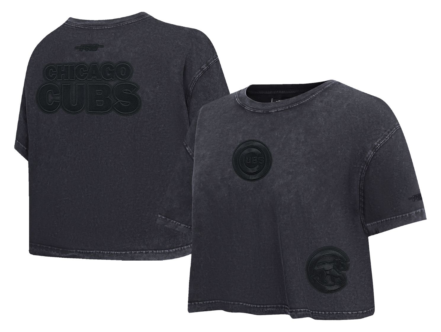 Pro Standard Women's Chicago Cubs Black Washed Classic T-Shirt