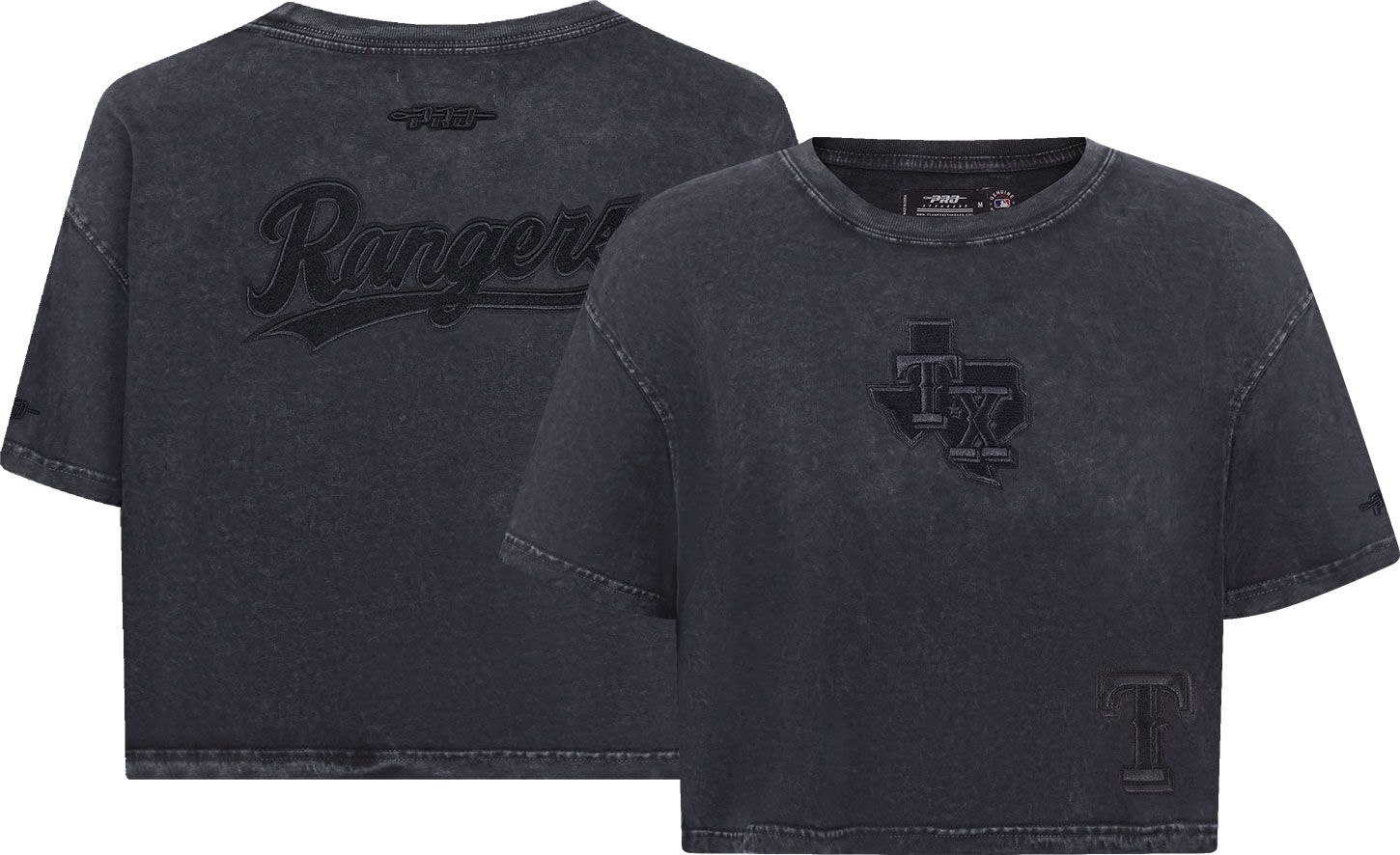 Pro Standard Women's Texas Rangers Black Washed Classic T-Shirt