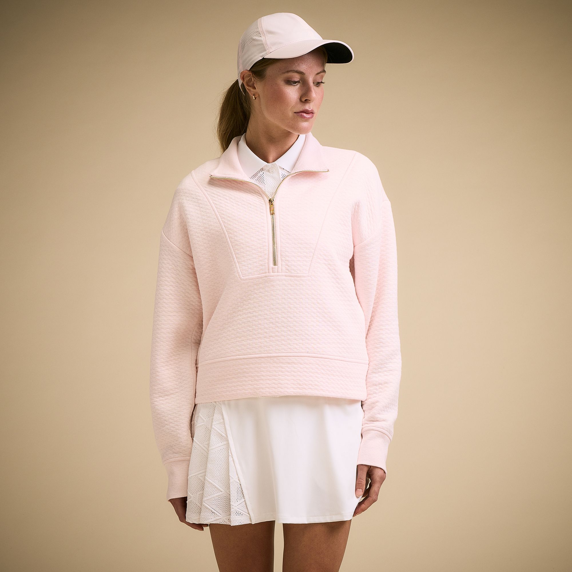 CALIA Women's Golf Birdie Weave Half-Zip