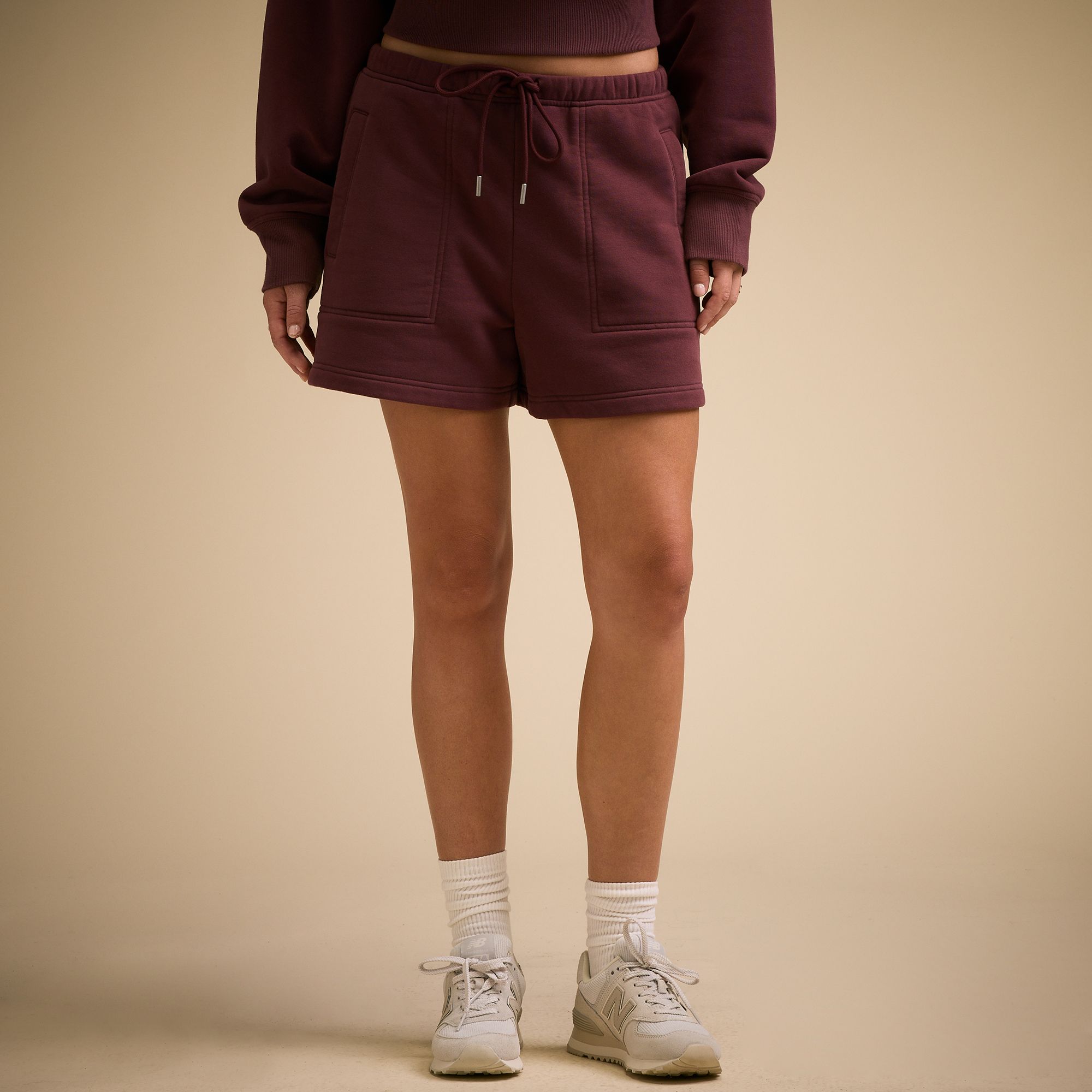 CALIA Women's Washed Cotton High Rise Shorts