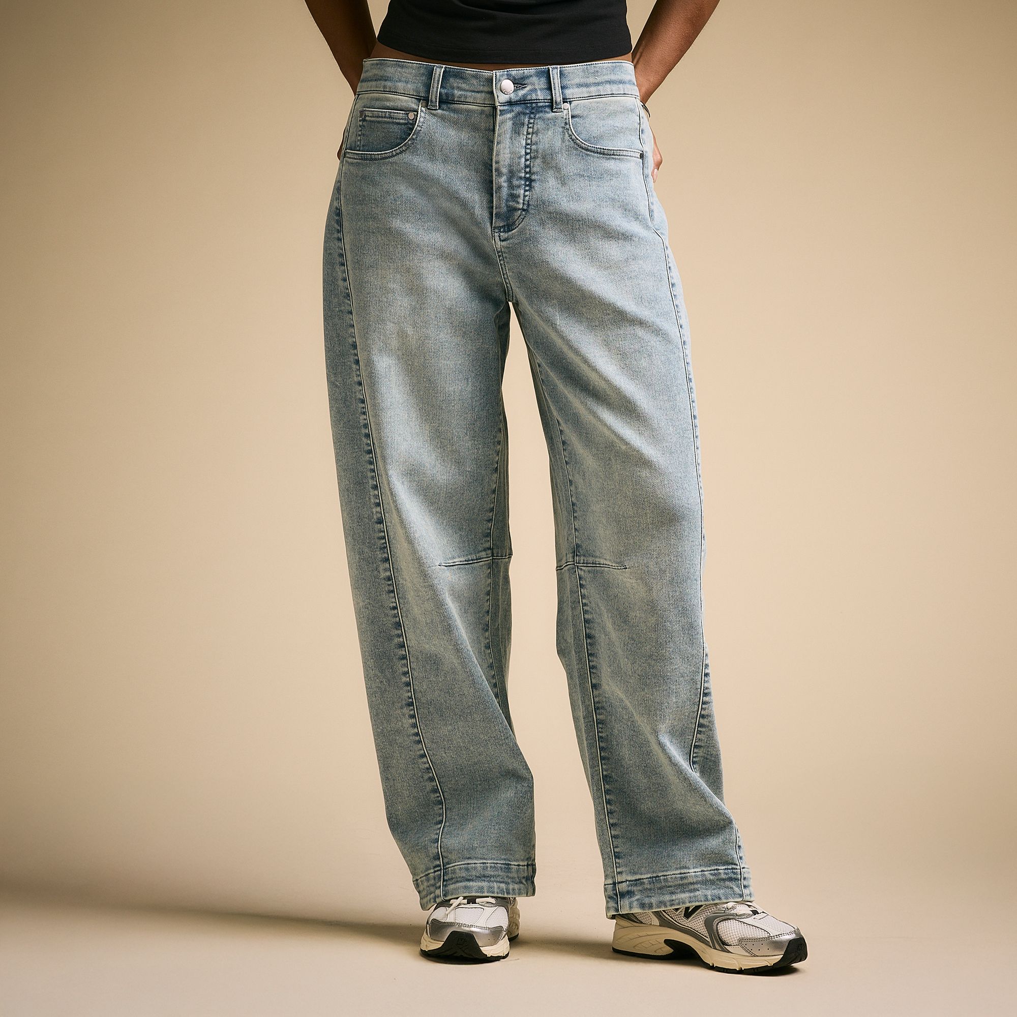 CALIA Women's Effortless Denim Barrel Pant