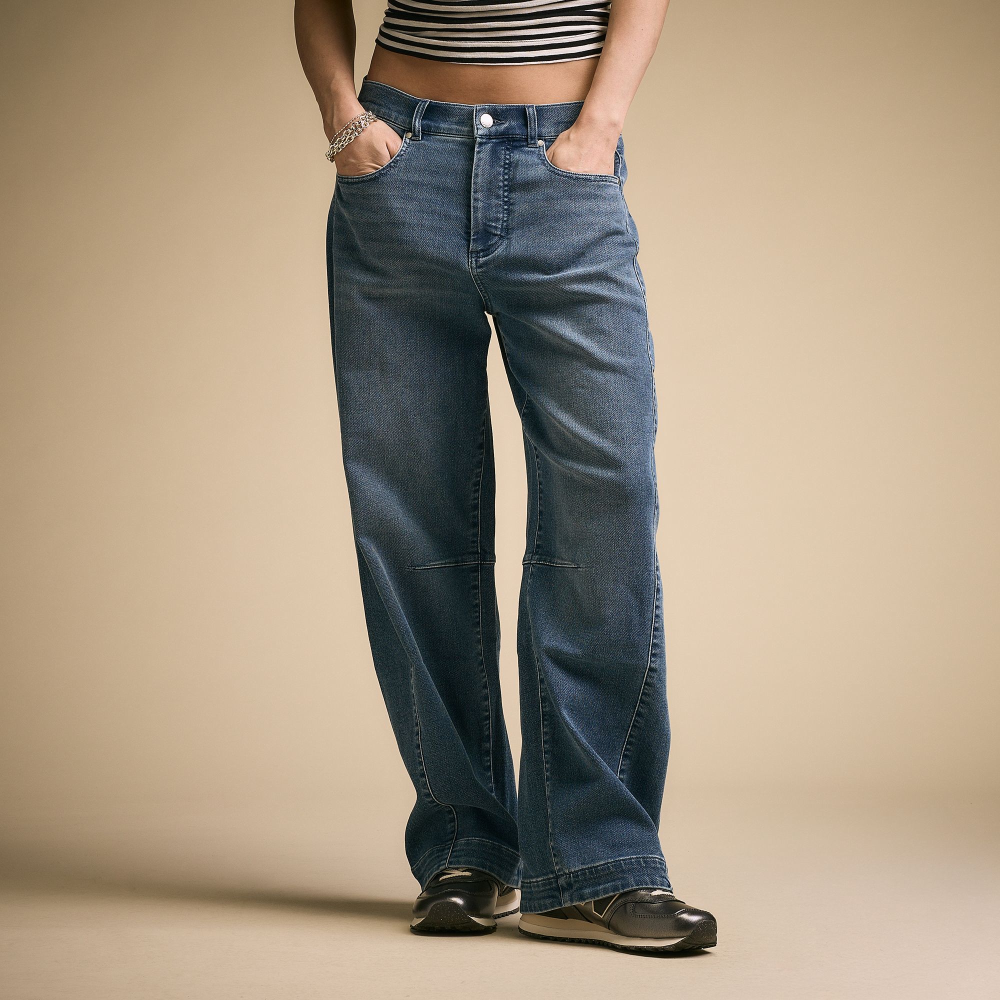 CALIA Women's Effortless Denim Barrel Pant