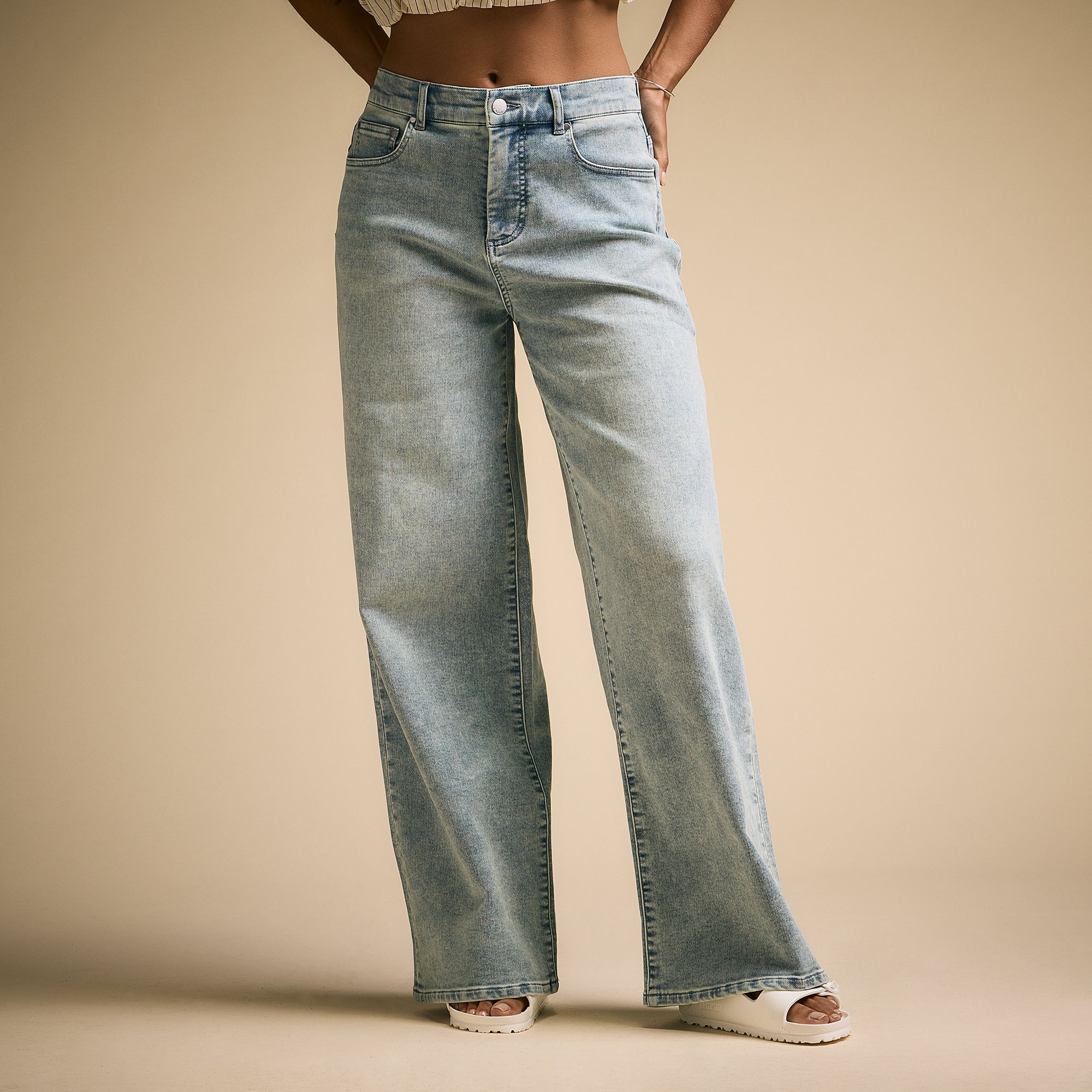 CALIA Women's Effortless Denim Wide Leg Pant