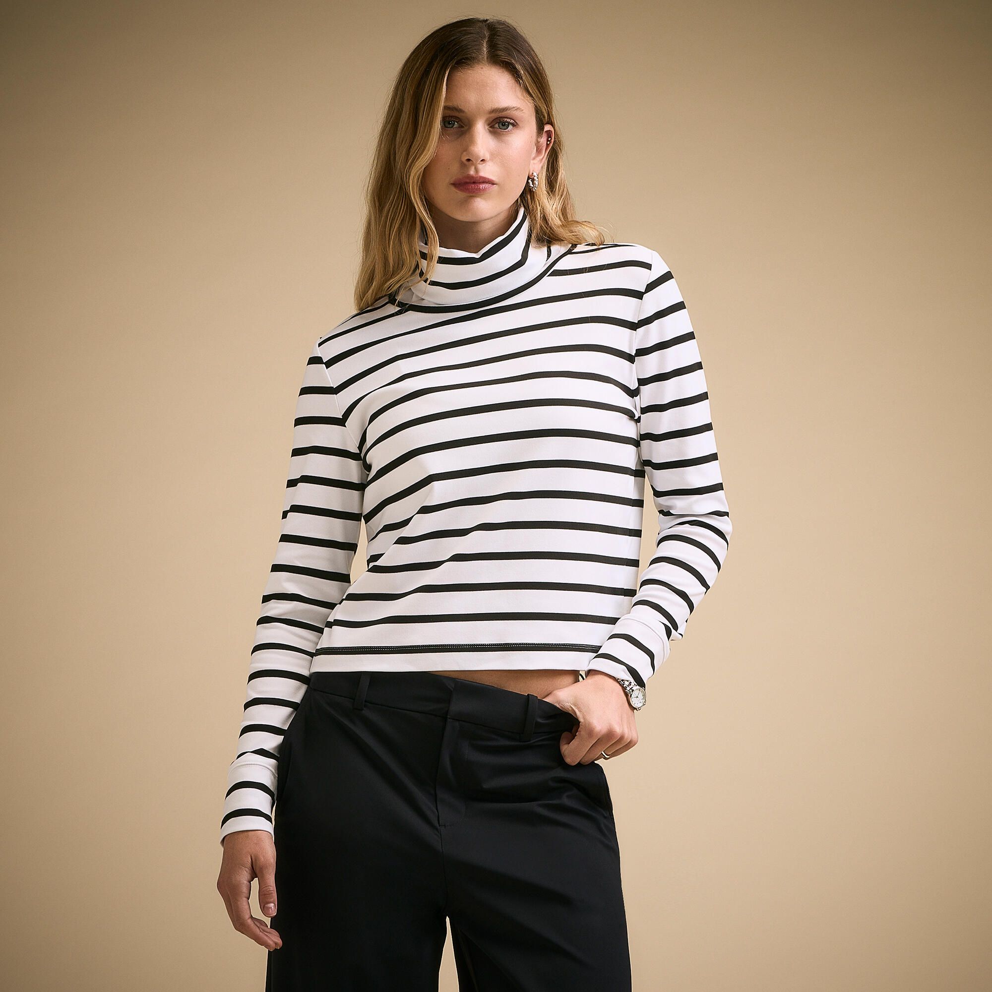 CALIA Women's Cold Dash Long Sleeve High Turtleneck
