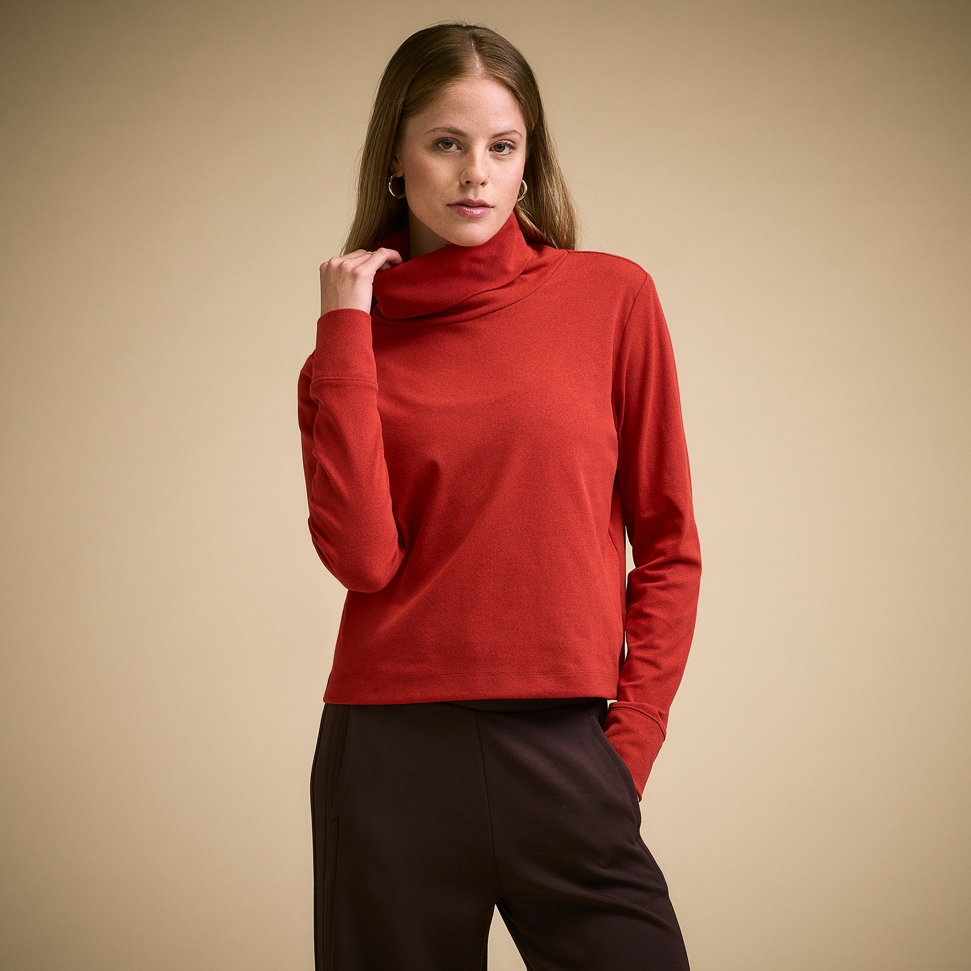 CALIA Women's Cold Dash Long Sleeve High Turtleneck