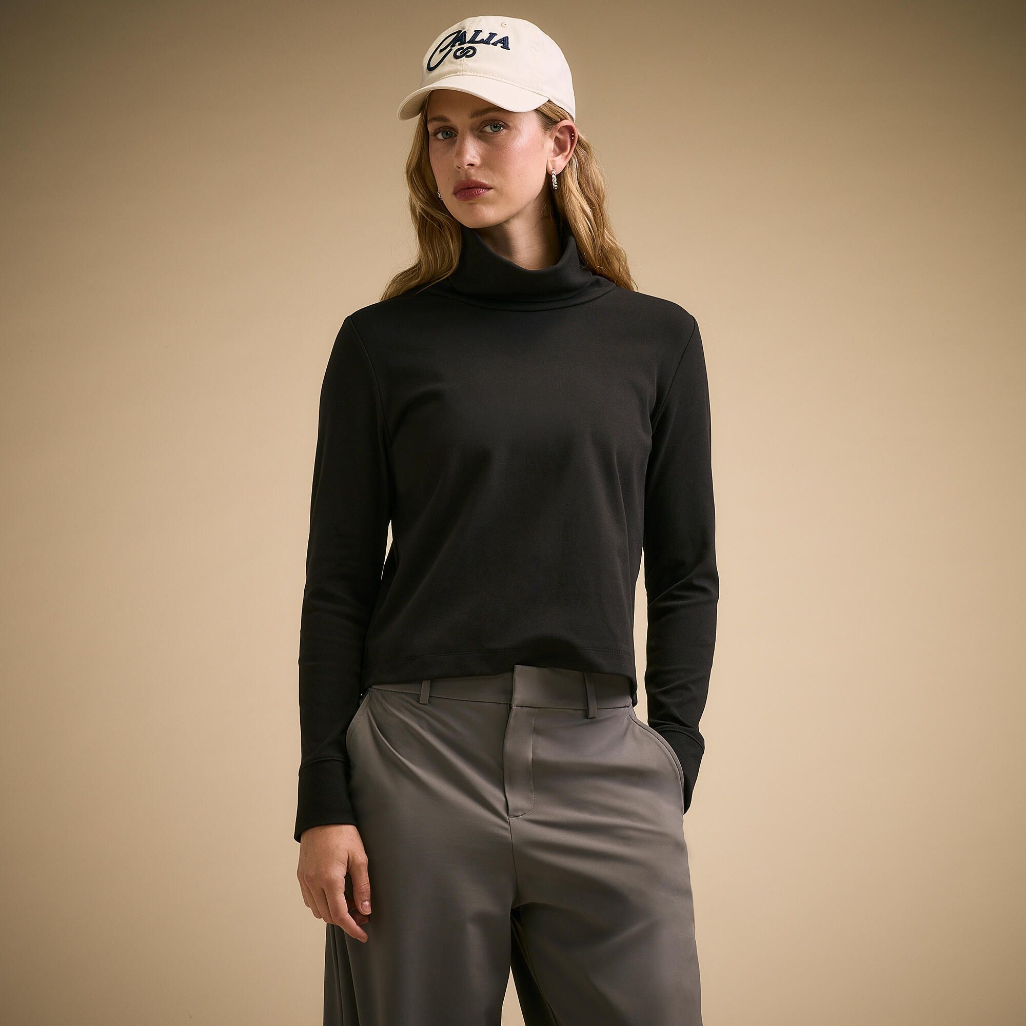 CALIA Women's Cold Dash Long Sleeve High Turtleneck