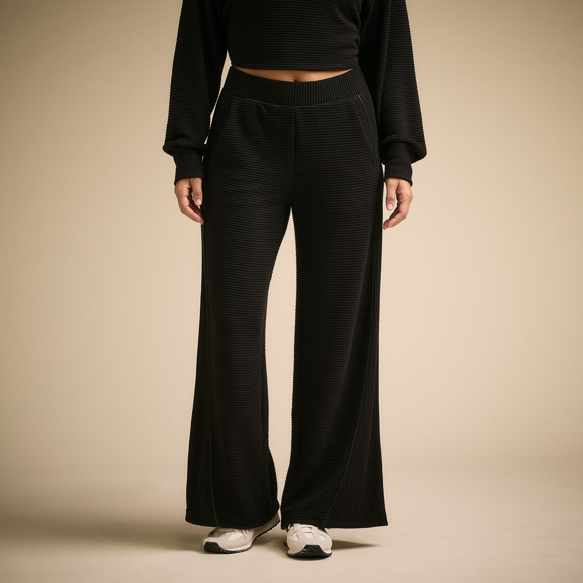 CALIA Women's Elevate Wide Leg Pant, XXL, Pure Black