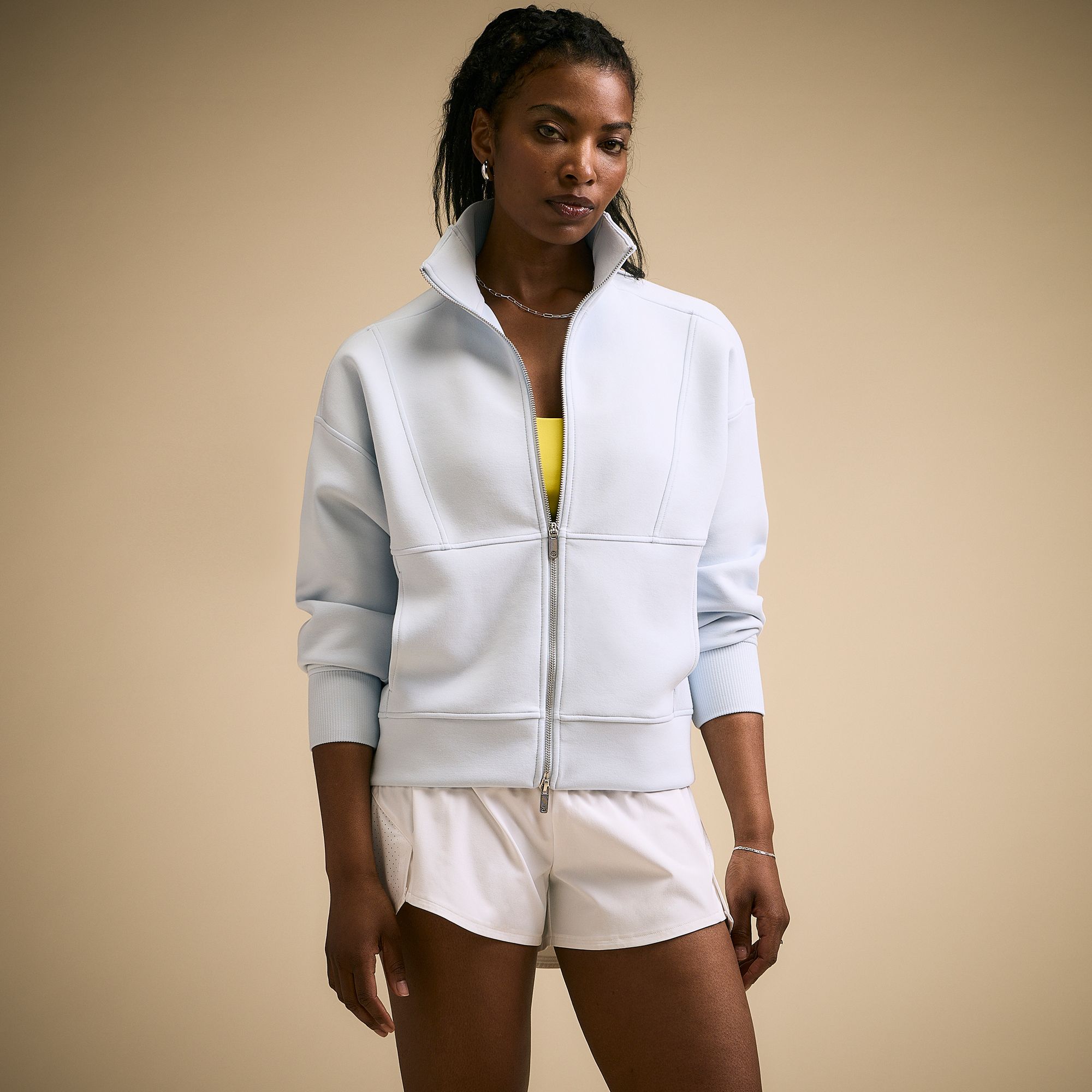 CALIA Women's Soft Scuba Utility Full Zip Hoodie