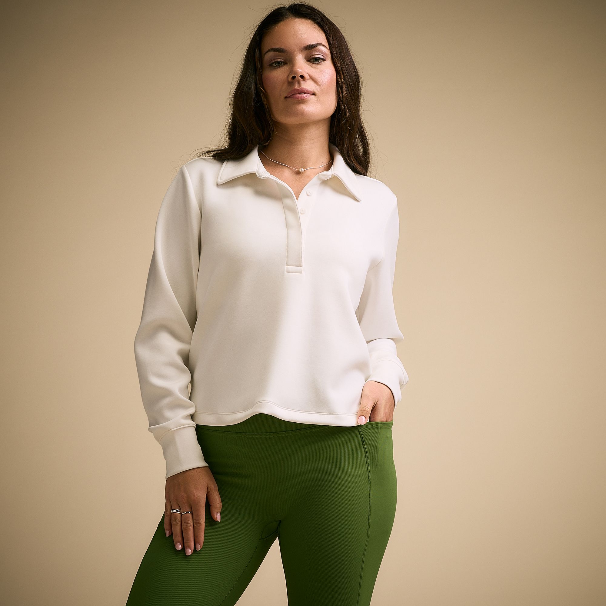 CALIA Women's Sandwash Henley Top