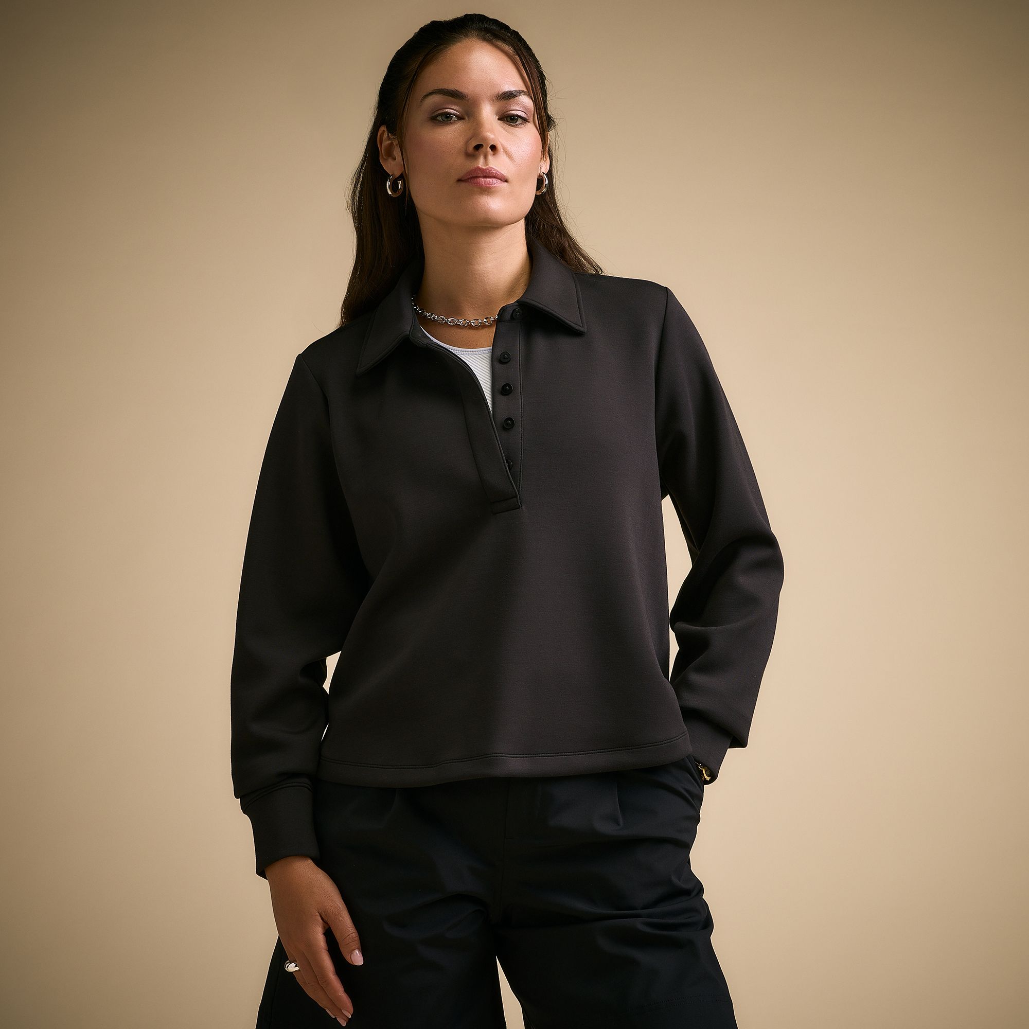 CALIA Women's Sandwash Henley Top