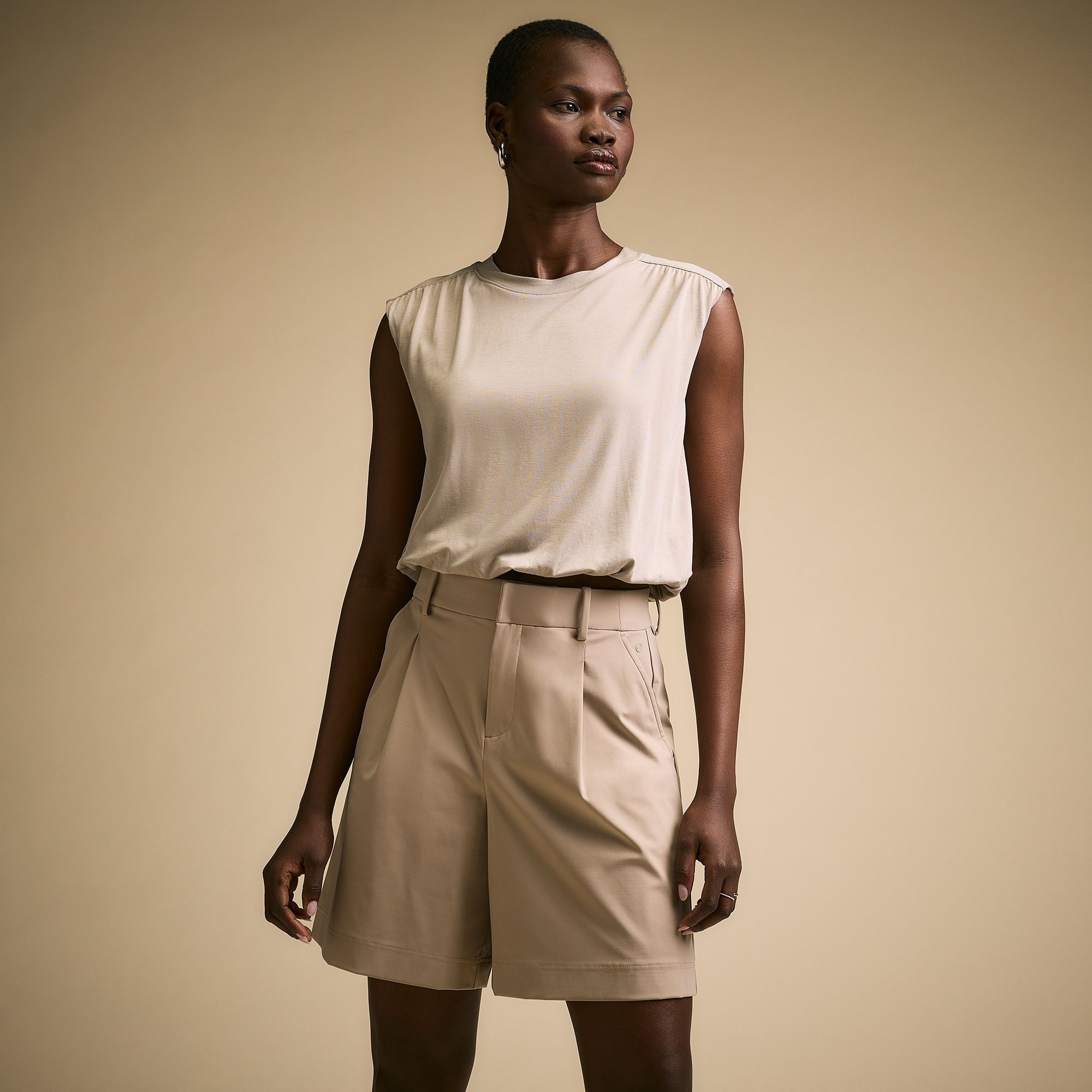 CALIA Women's Sandwash Bubble Hem Top