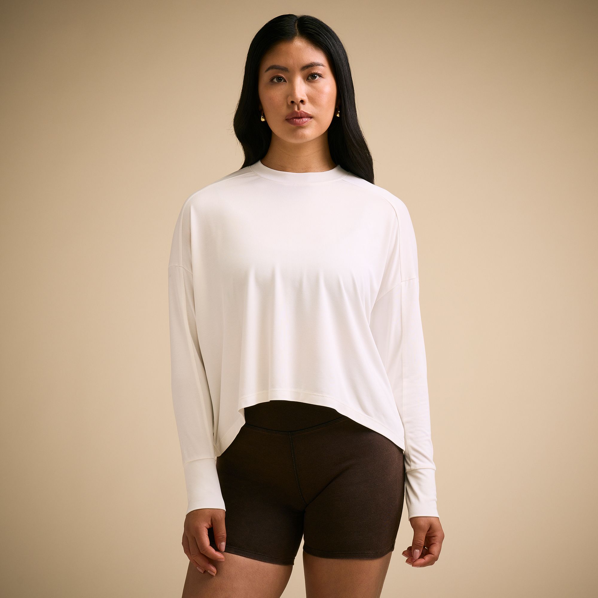 CALIA Women's Sandwash Jersey Long Sleeve Crew