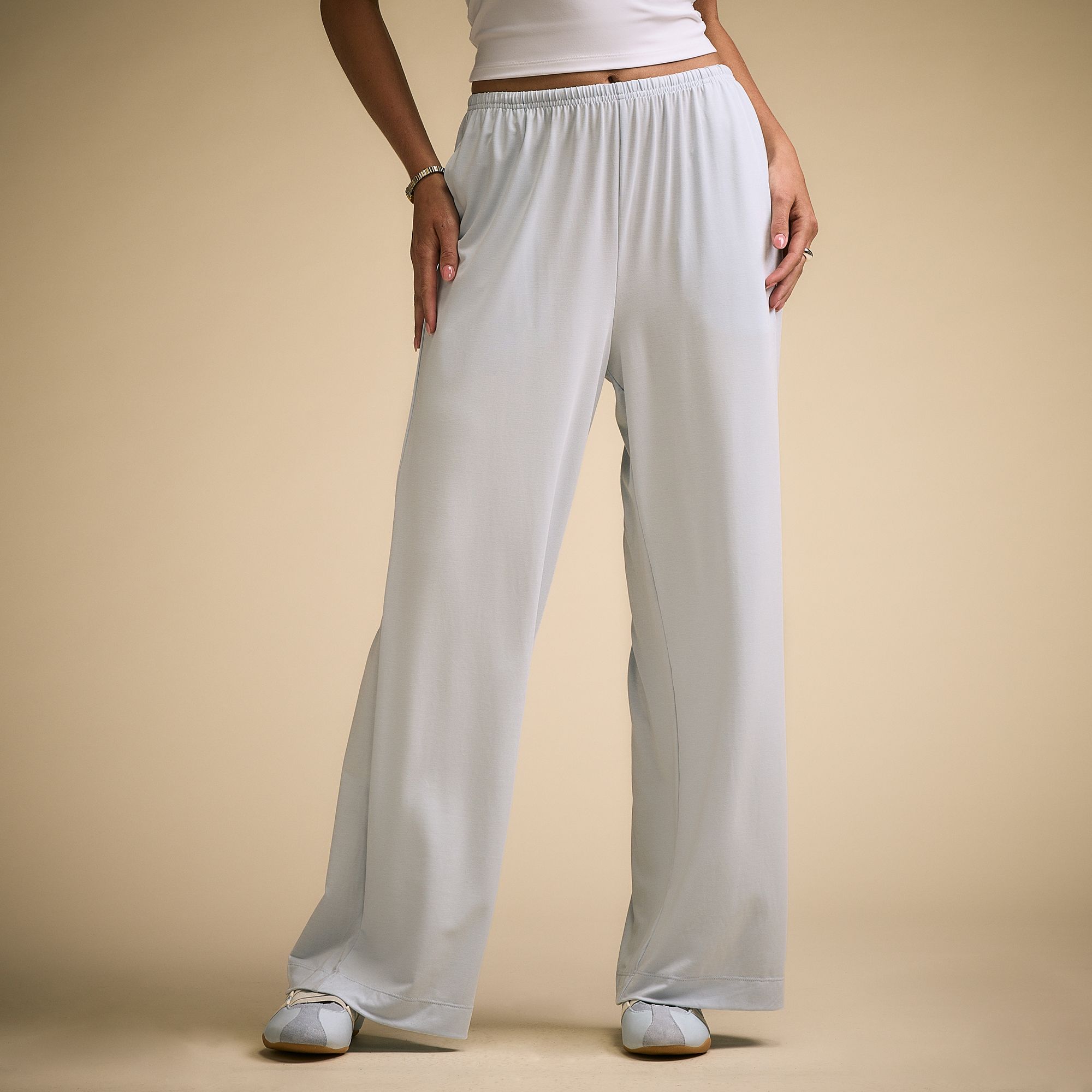 CALIA Women's Sandwash Jersey Wide Leg Pant
