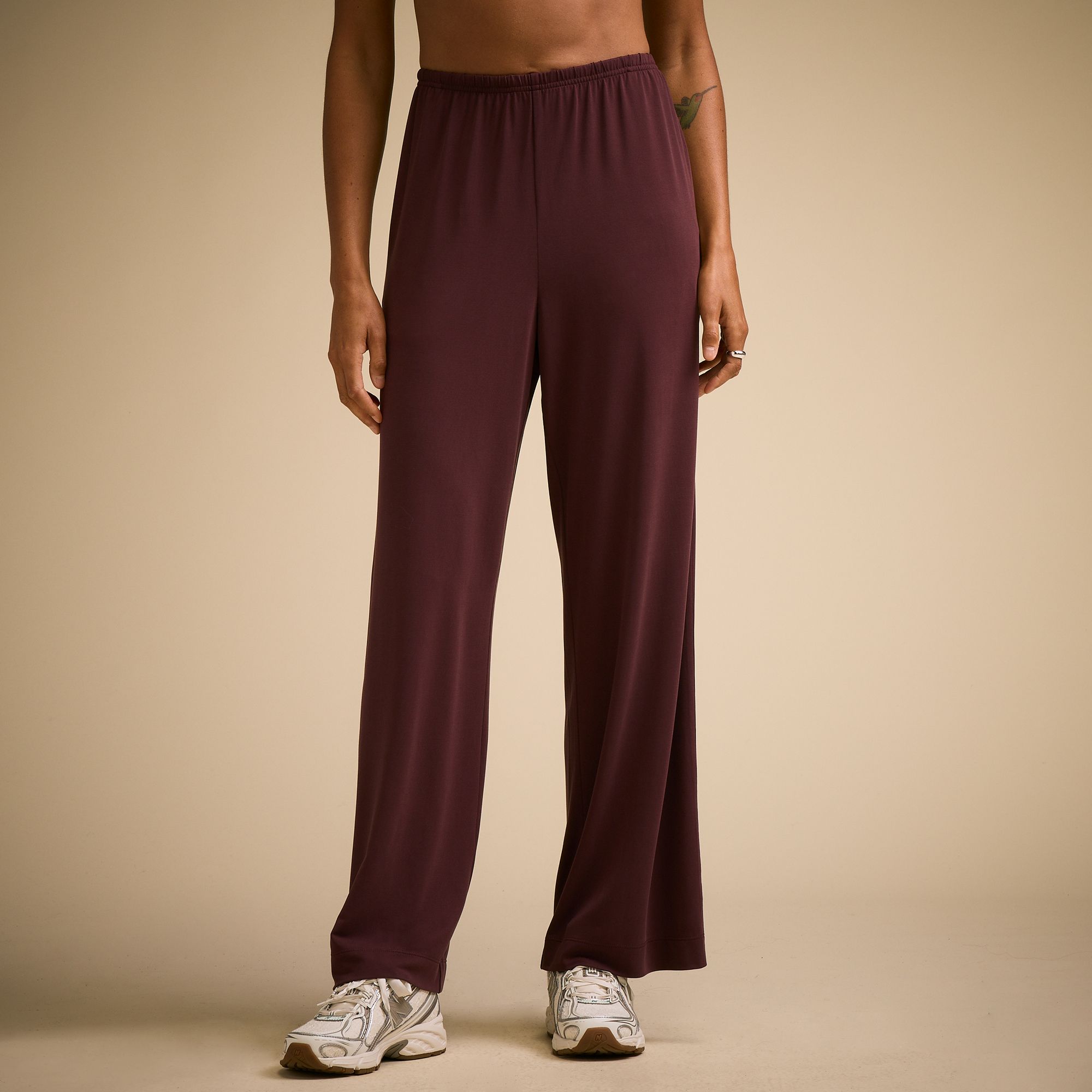 CALIA Women's Sandwash Jersey Wide Leg Pant