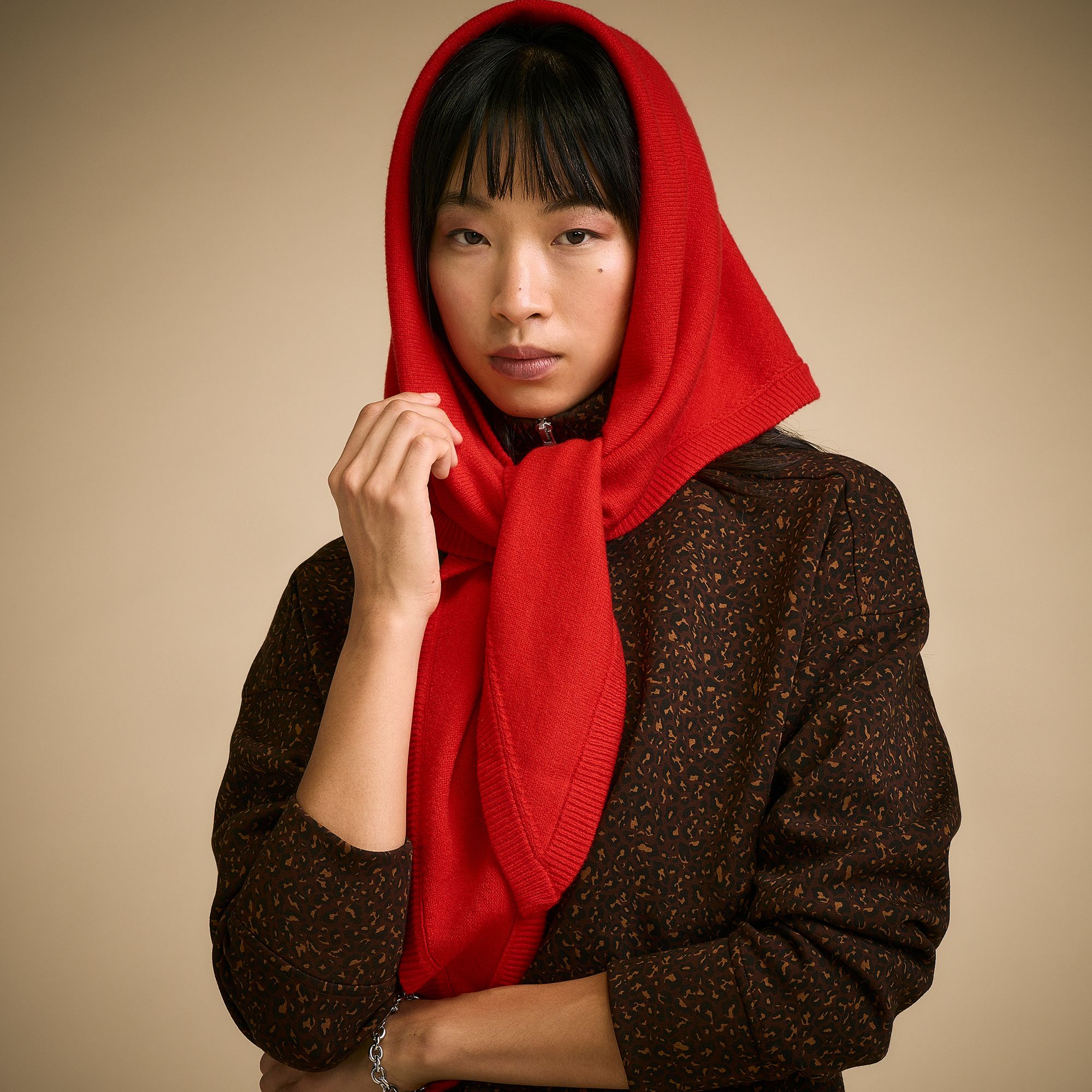 CALIA Triangle Sweater Scarf, Women's, Candy Red