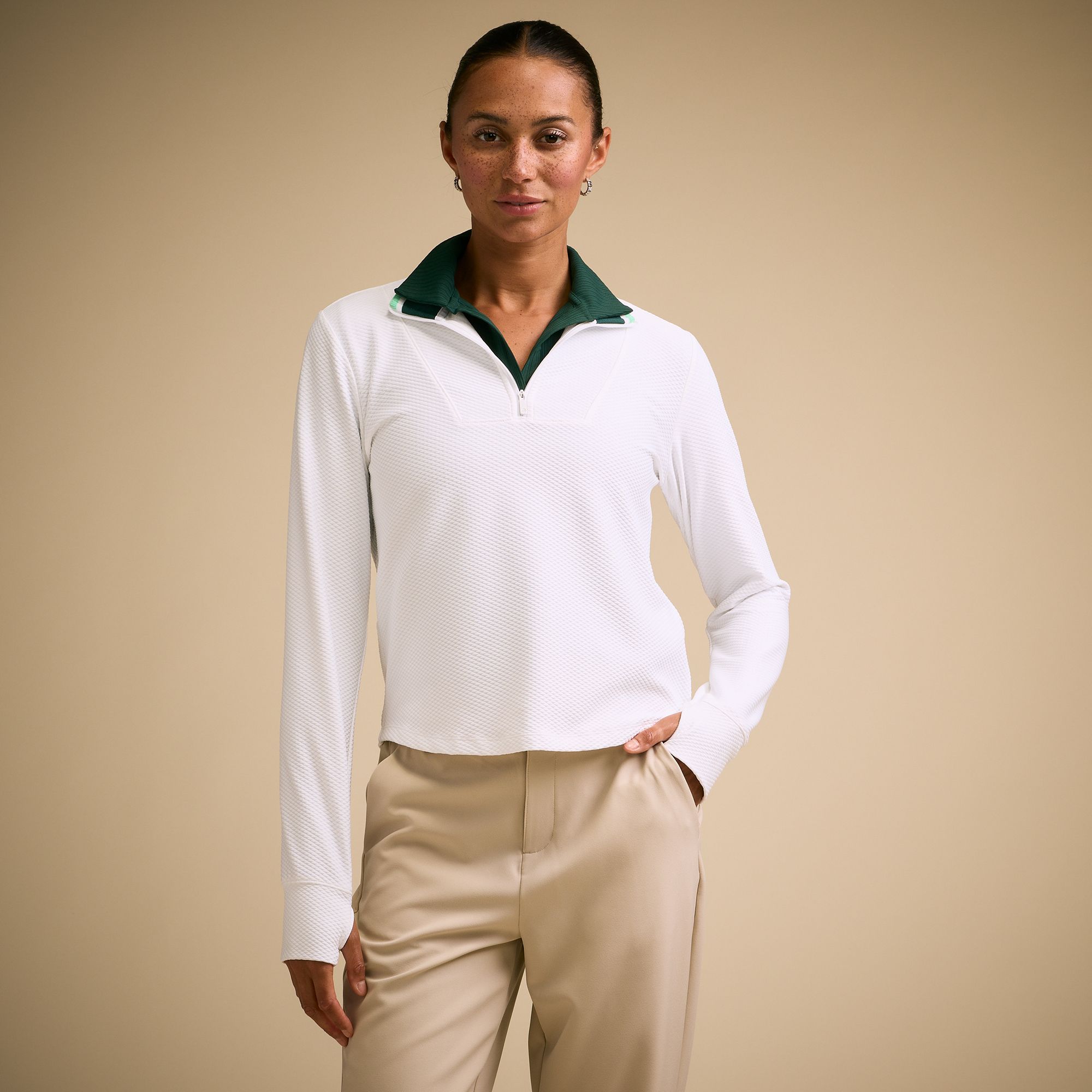 CALIA Women's Golf Textured 1/4 Zip