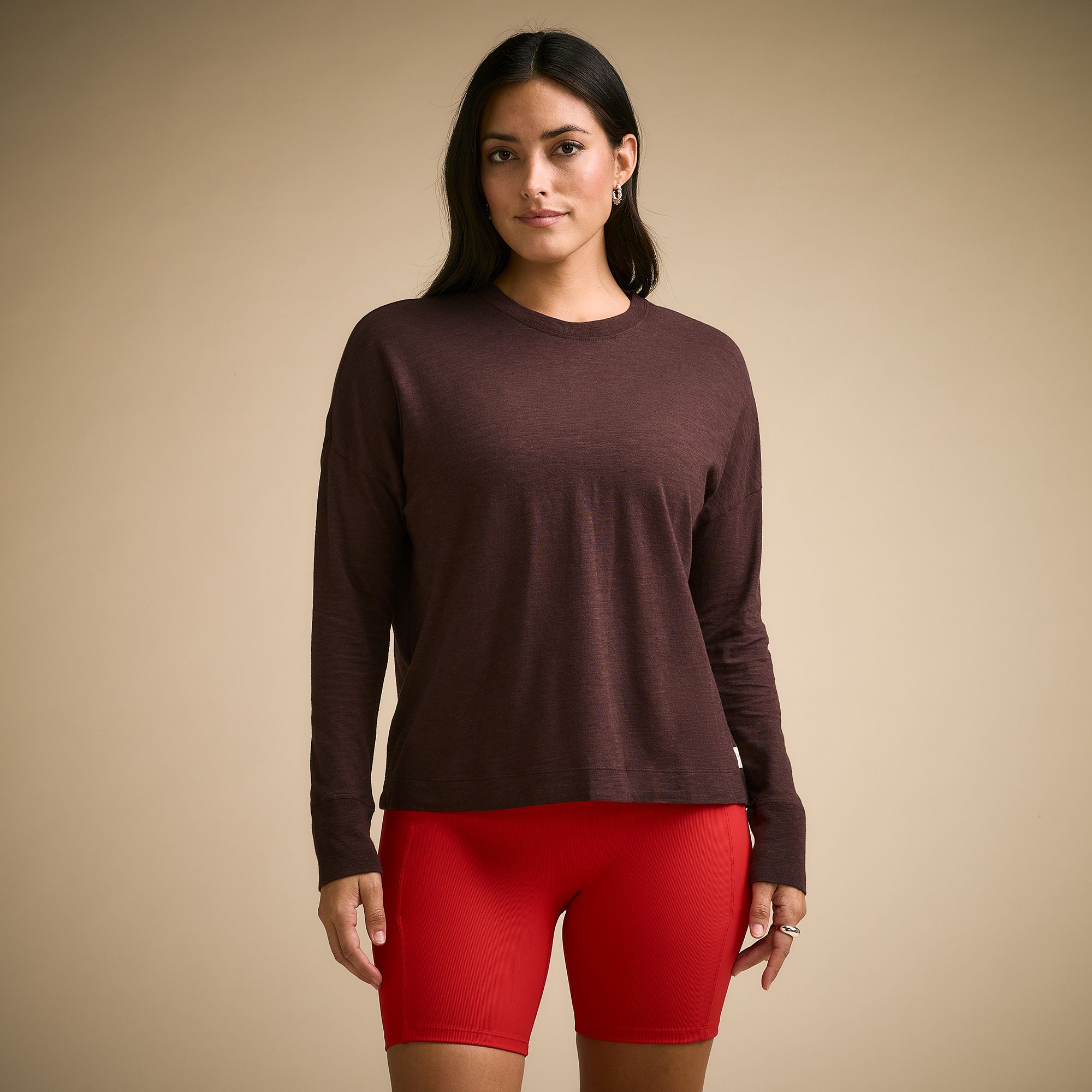 CALIA Women's Everyday Slub Long Sleeve T-Shirt