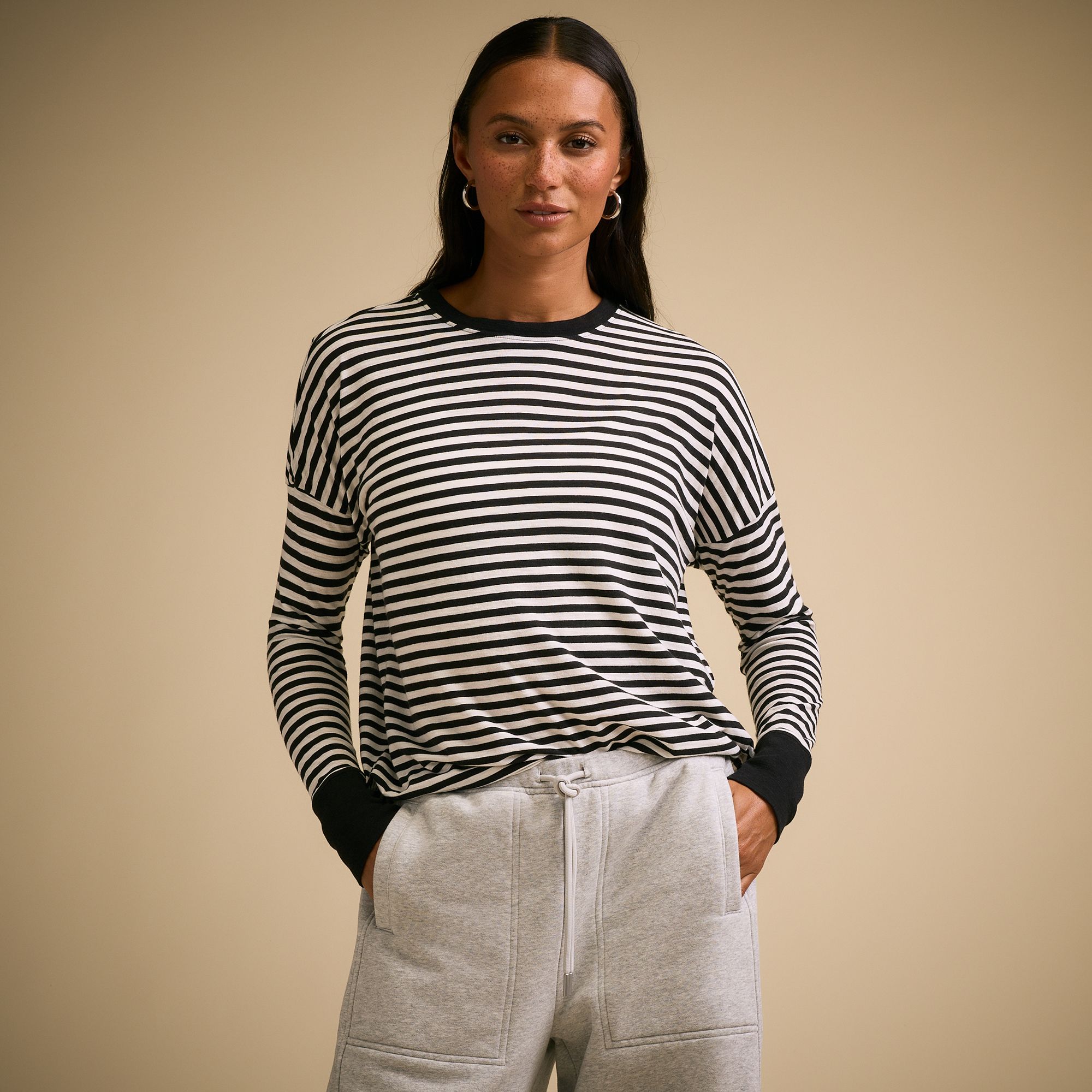 CALIA Women's Everyday Slub Long Sleeve T-Shirt