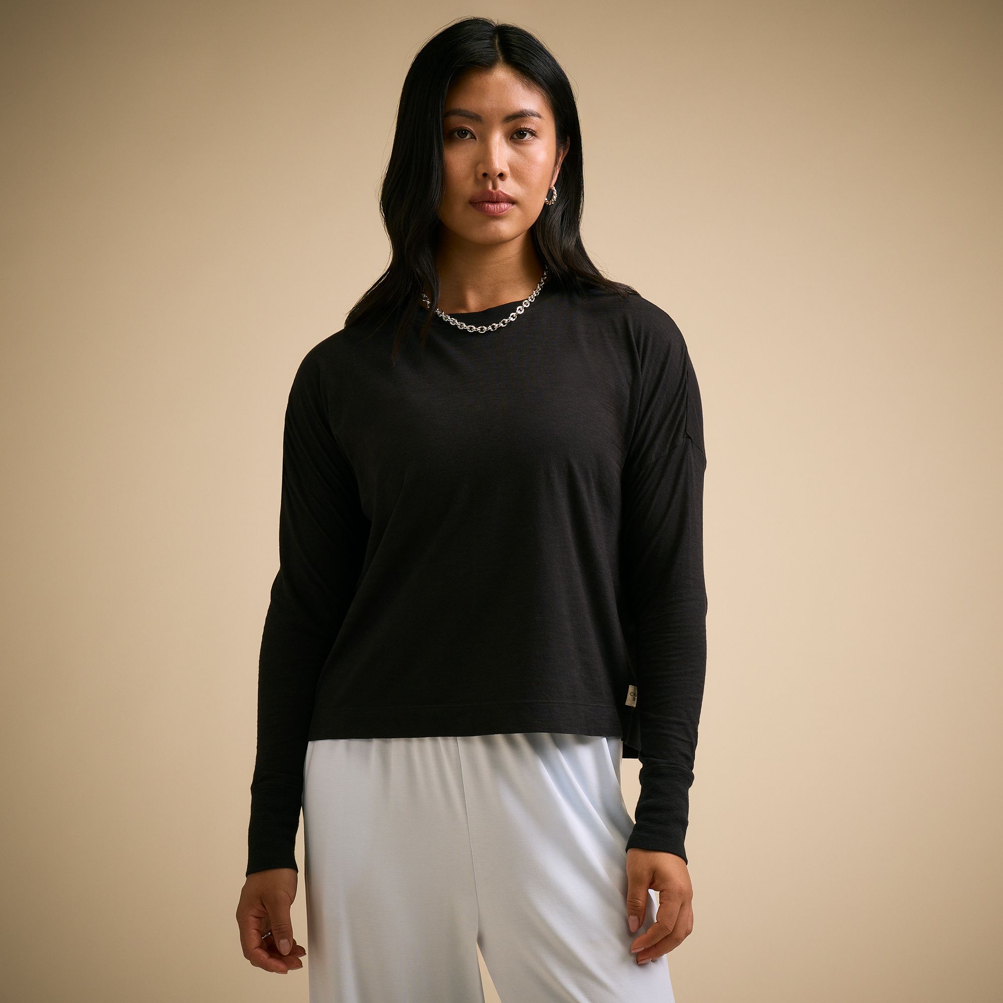 CALIA Women's Everyday Slub Long Sleeve T-Shirt