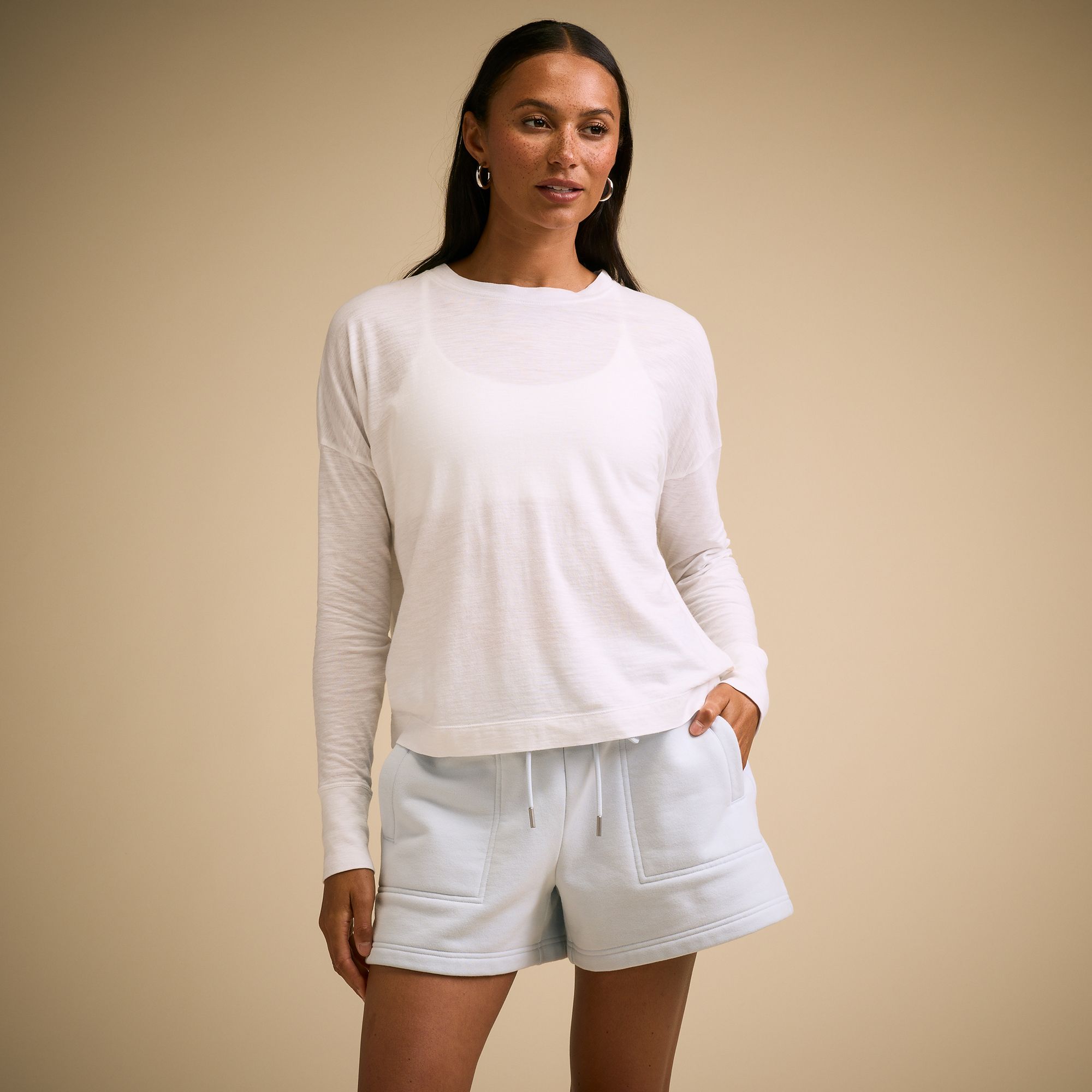 CALIA Women's Everyday Slub Long Sleeve T-Shirt
