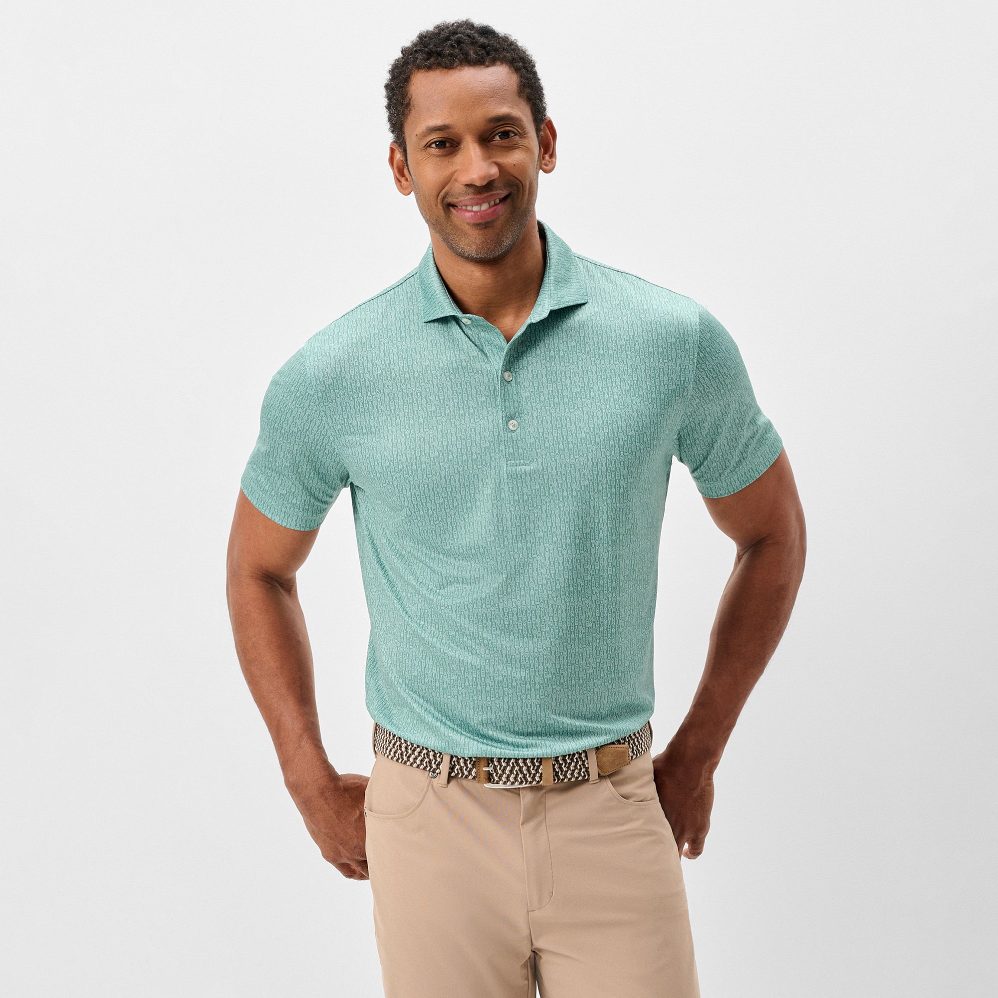 Johnnie-O Men's Bars Open Original Performance Jersey Golf Polo