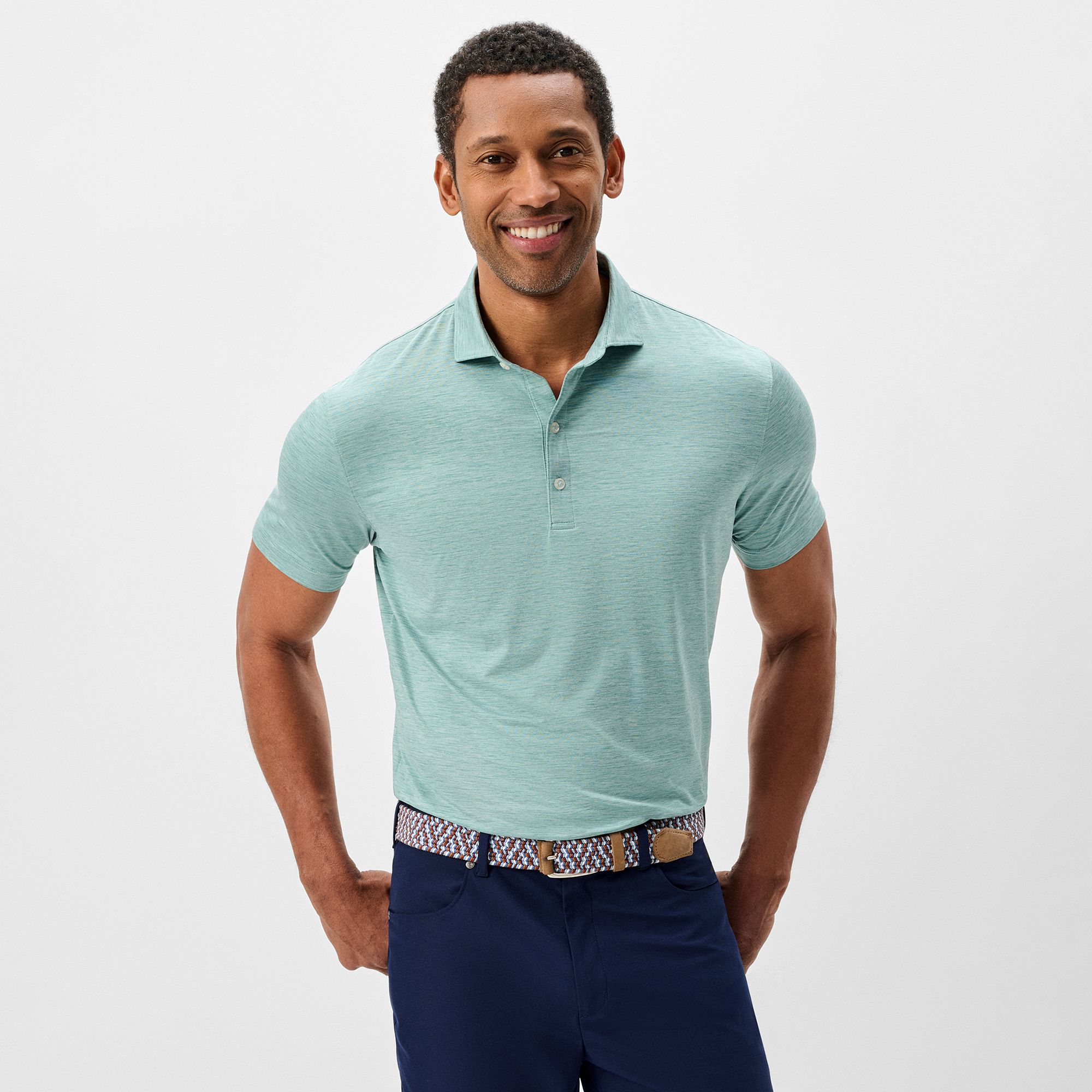 Johnnie-O Men's Huronn Featherweight Performance Jersey Golf Polo