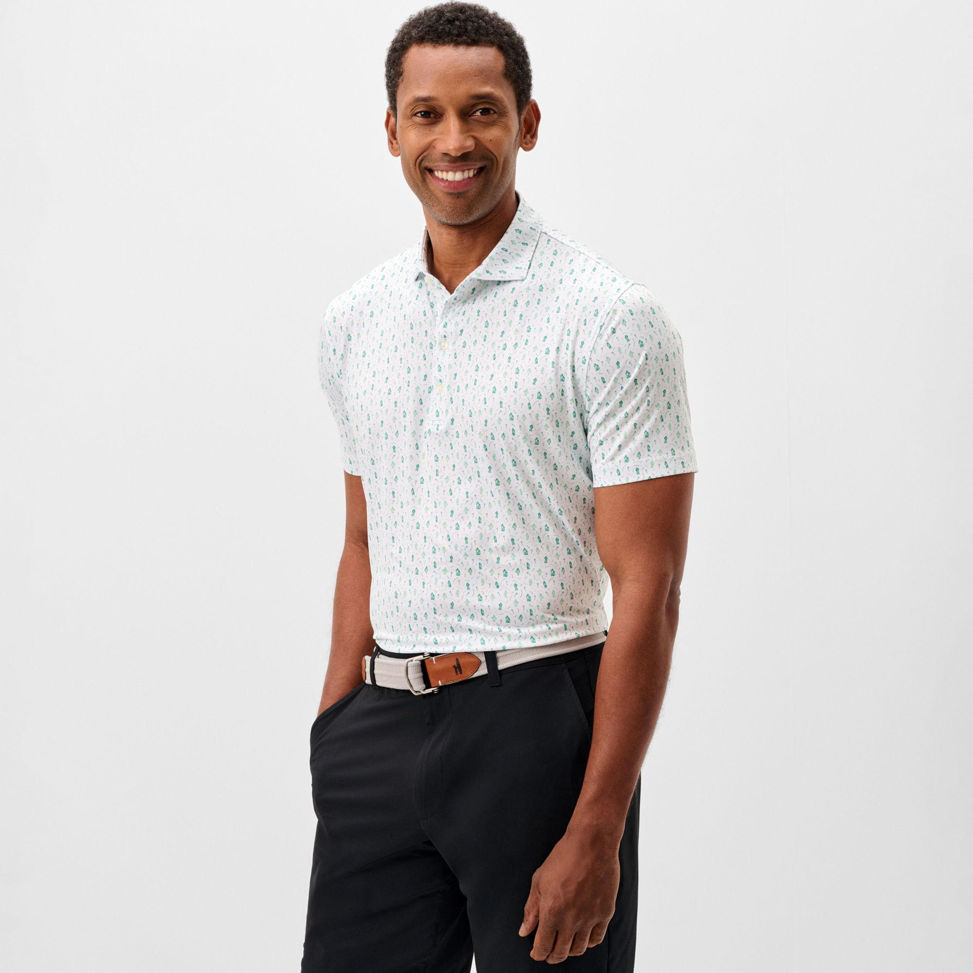 Johnnie-O Men's Jumpsuit Performance Jersey Golf Polo