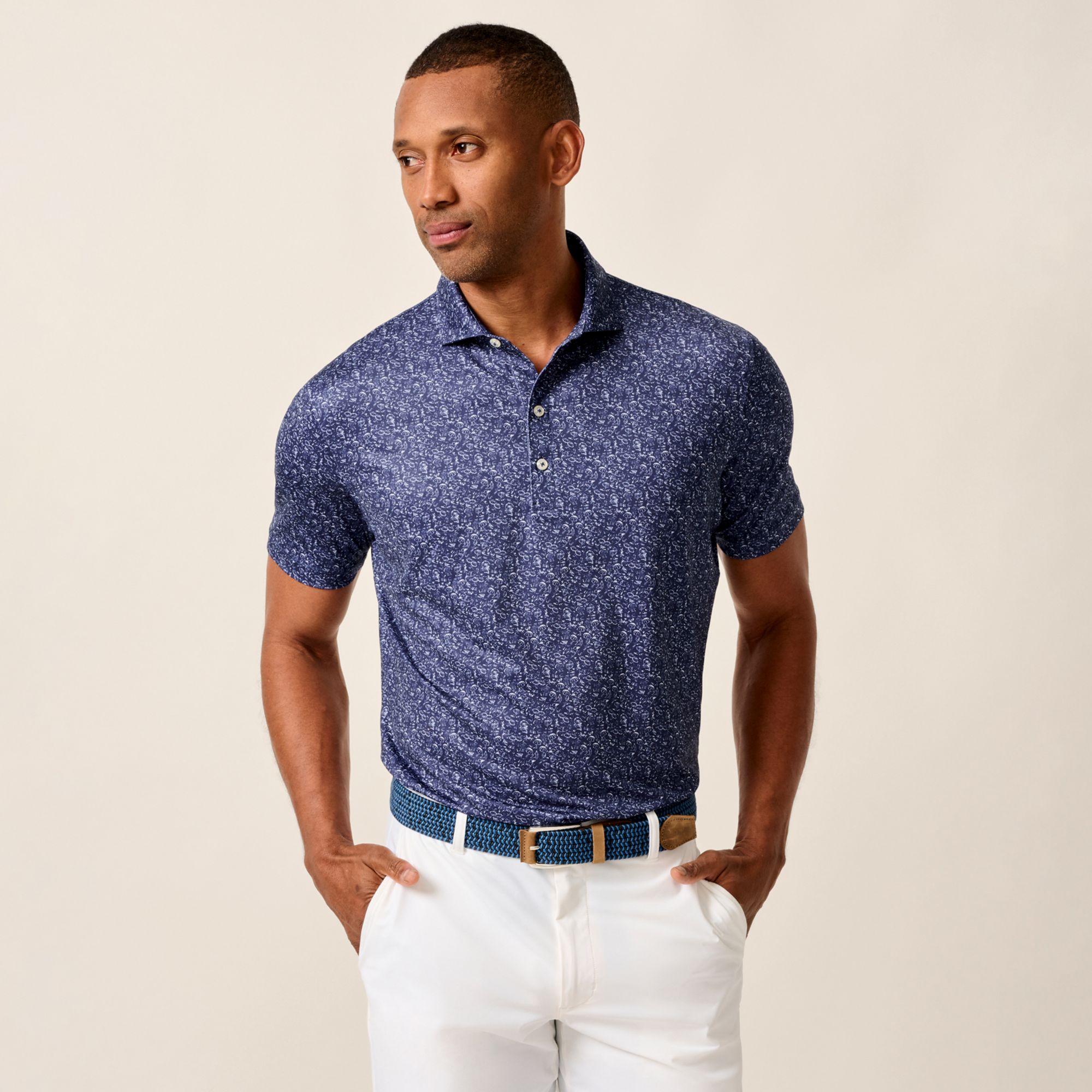 Johnnie-O Men's Boggings Short Sleeve Performance Golf Polo