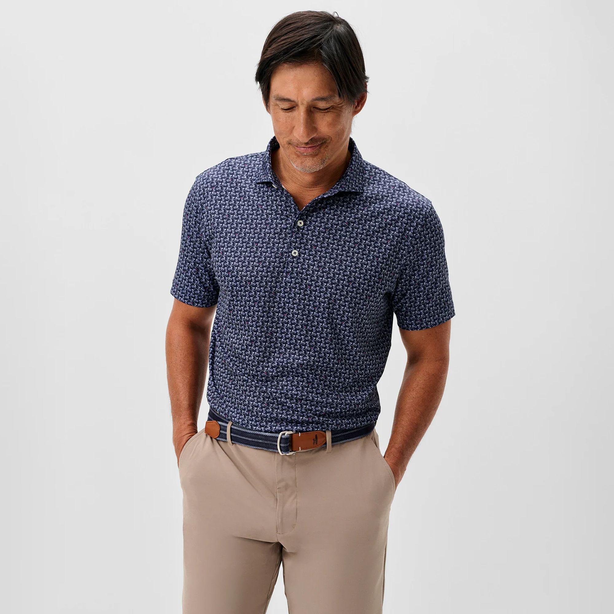 Johnnie-O Men's Minty Performance Jersey Golf Polo