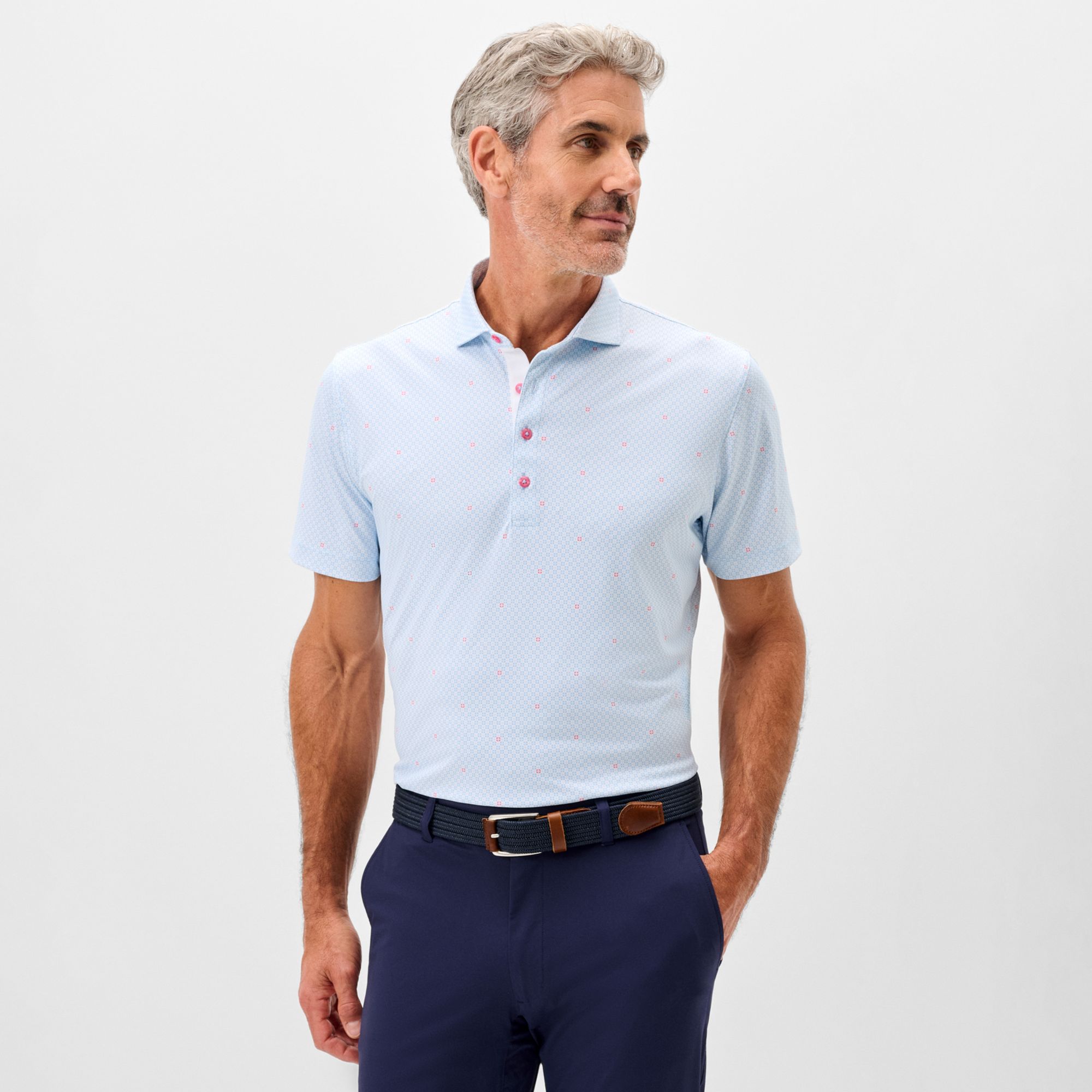 Johnnie-O Men's Parson Mesh Performance Jersey Golf Polo