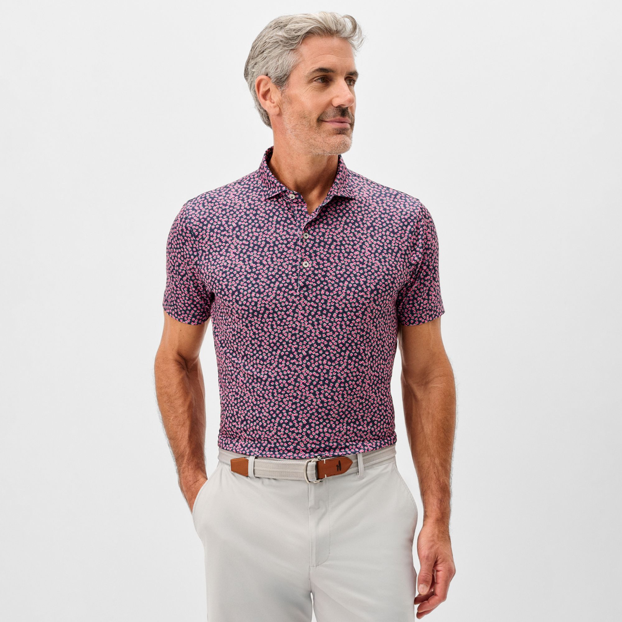 Johnnie-O Men's Zalea Performance Jersey Golf Polo