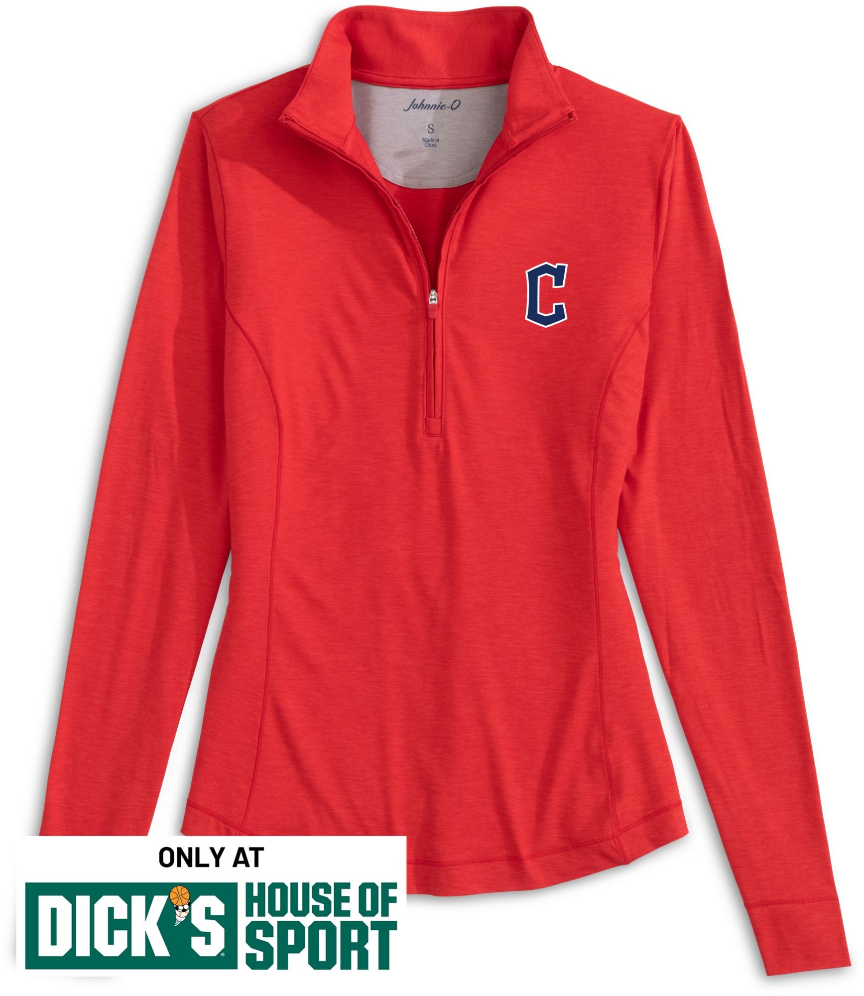 Johnnie-O Women's Cleveland Guardians Red Susie 1/4 Zip