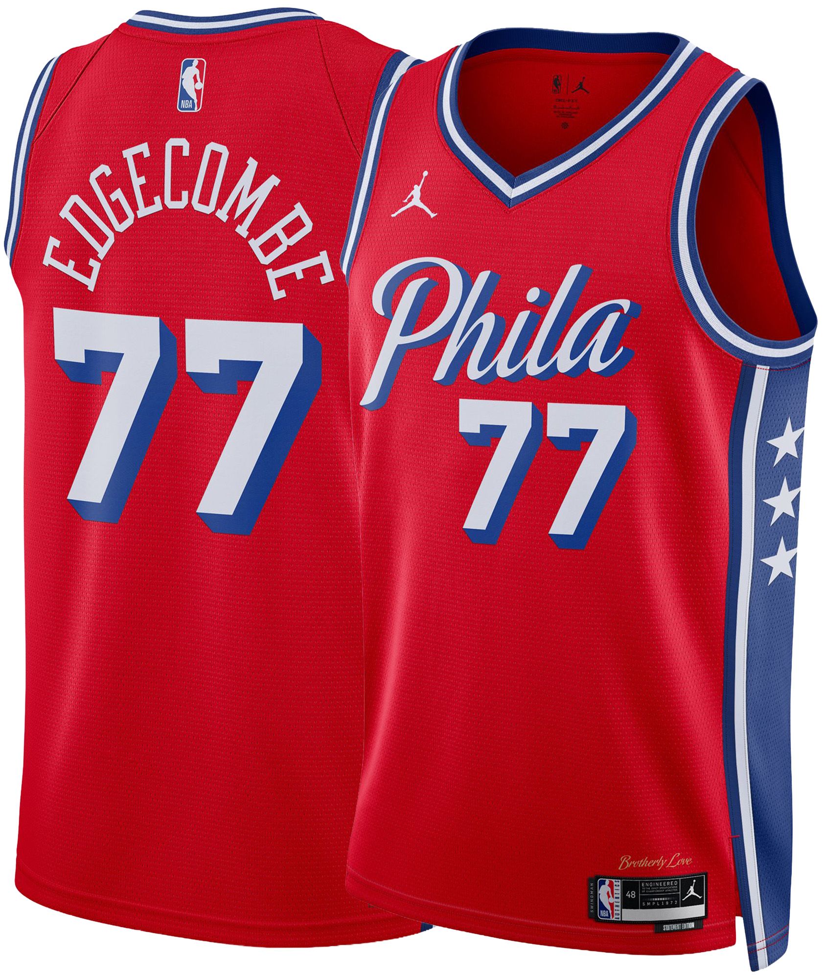 Jordan Adult Philadelphia 76ers VJ Edgecombe Statement Edition Jersey