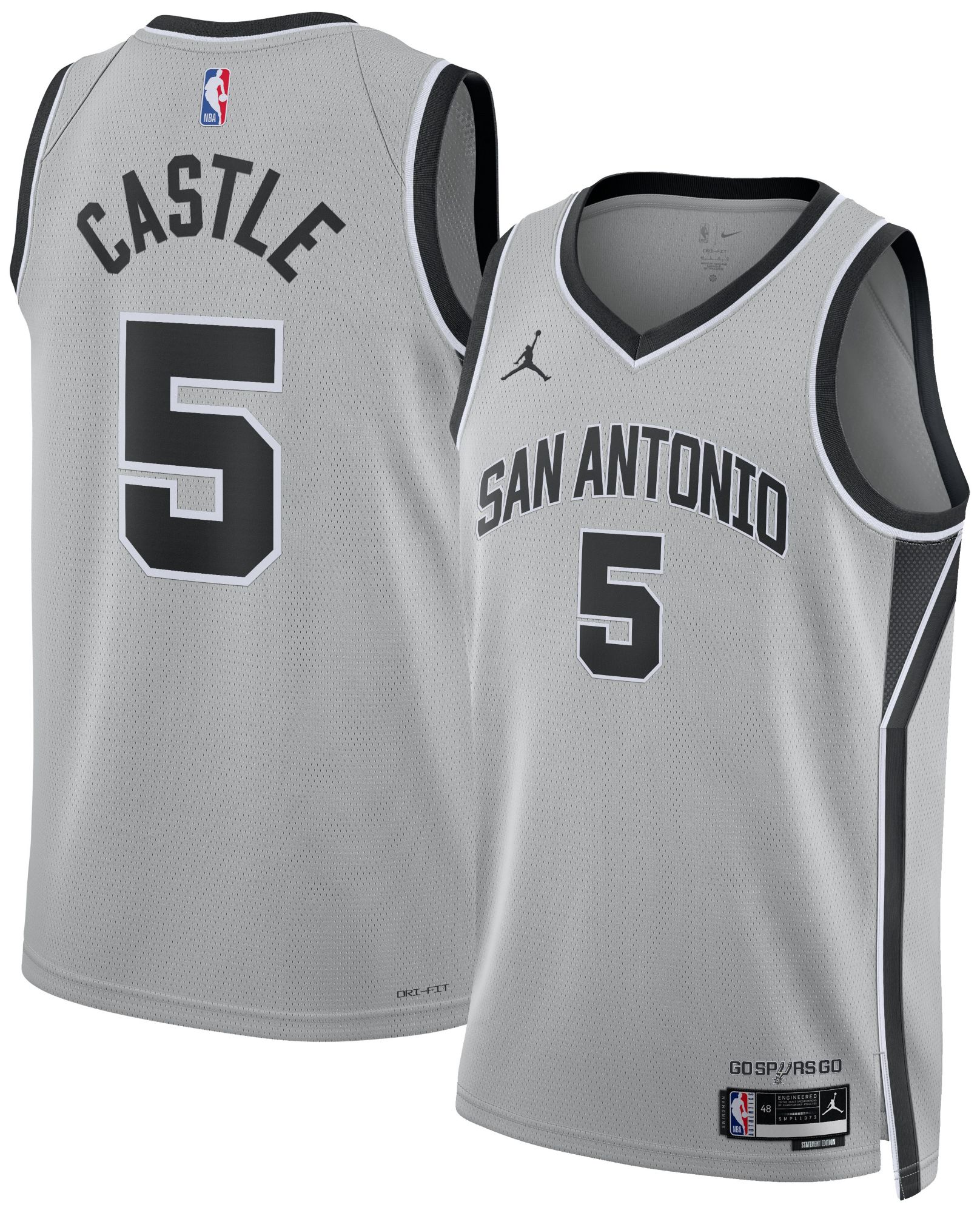 Jordan Adult San Antonio Spurs Stephon Castle Statement Edition Jersey