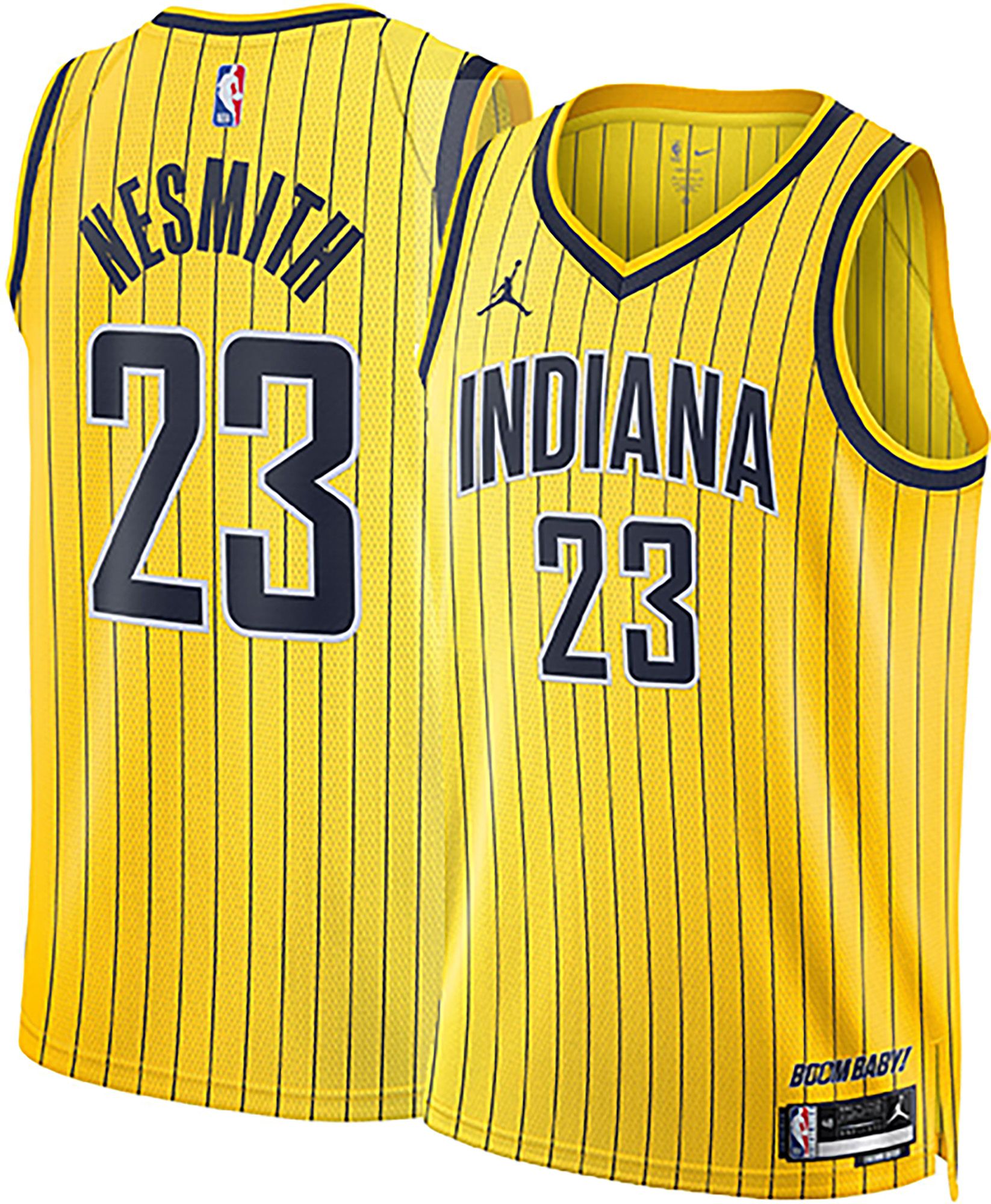 Jordan Adult Indiana Pacers Aaron Nesmith #23 Yellow Special Edition Replica Jersey