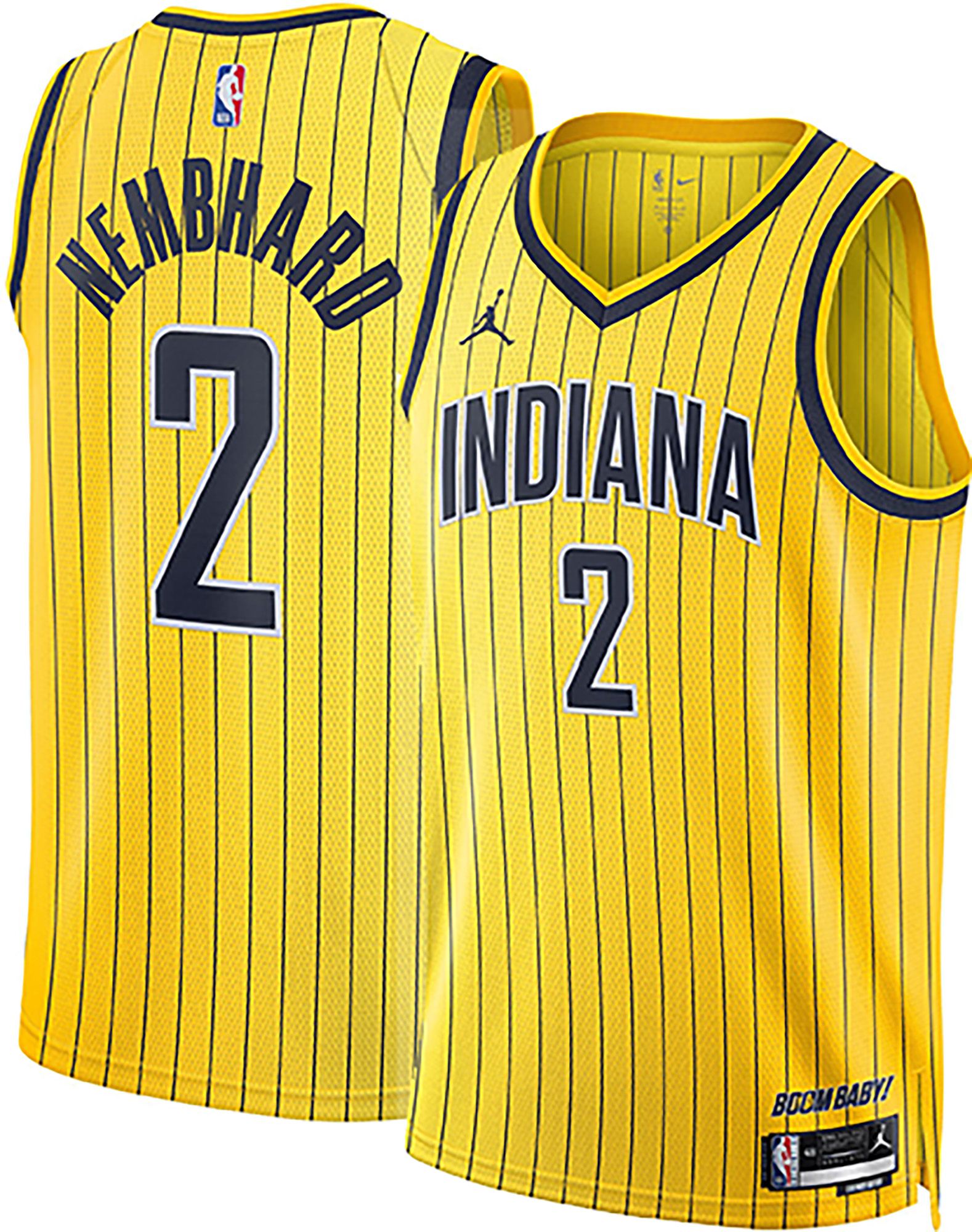 Jordan Adult Indiana Pacers Andrew Nembhard #2 Yellow Special Edition Replica Jersey