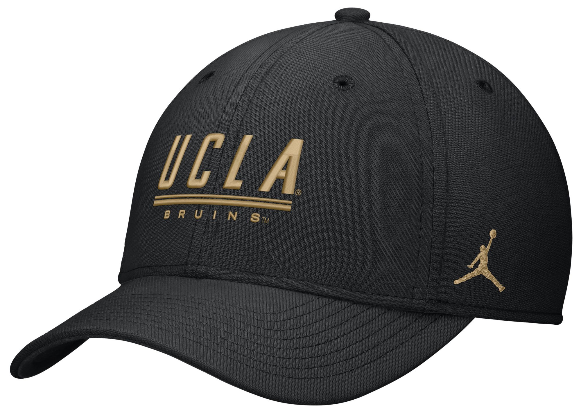 Jordan Adult UCLA Bruins Black Rise Swooshflex Dri-Fit Game Day Structured Hat