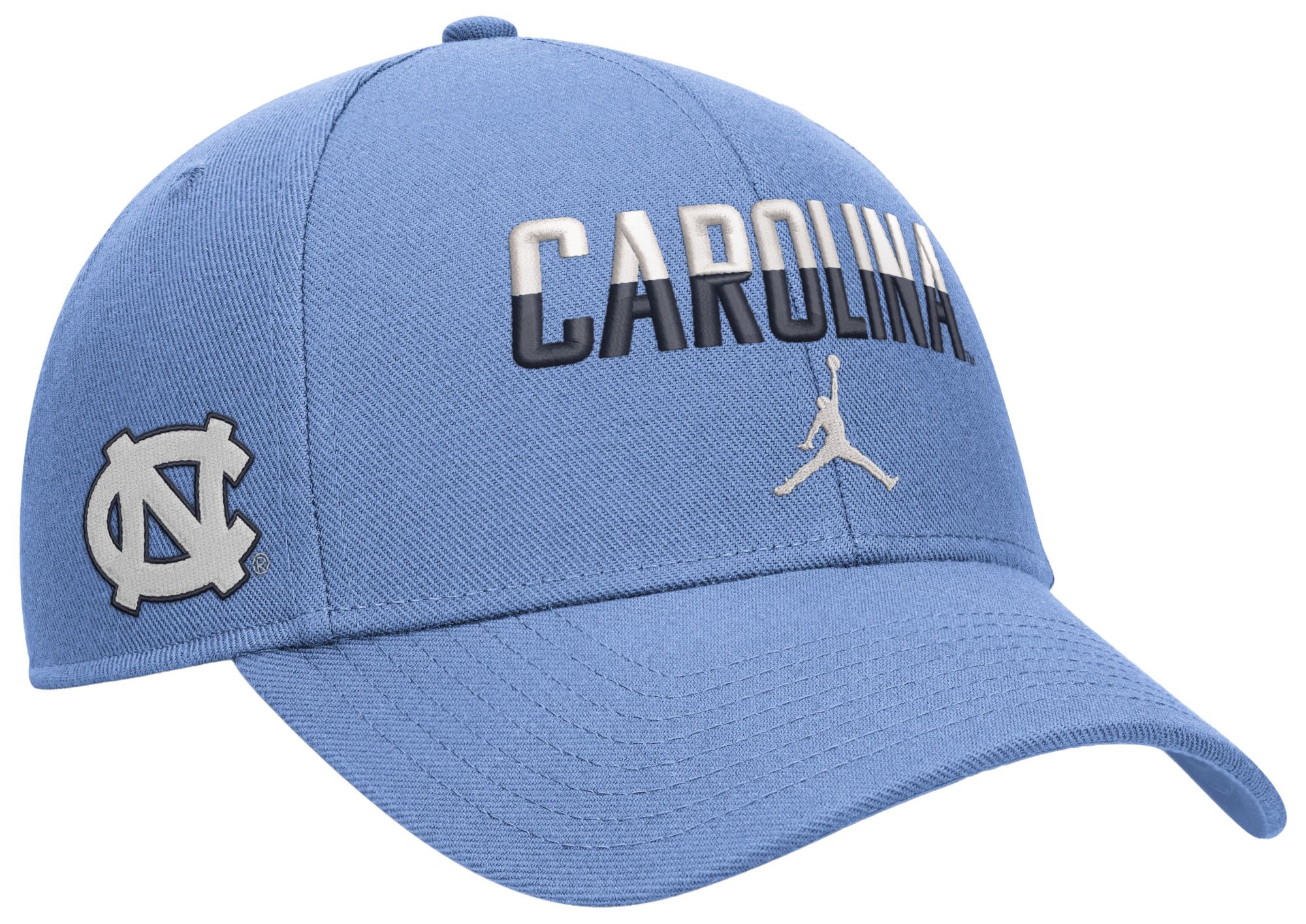 Jordan Adult North Carolina Tar Heels Blue Rise Game Day Structured Adjustable Hat, Men's