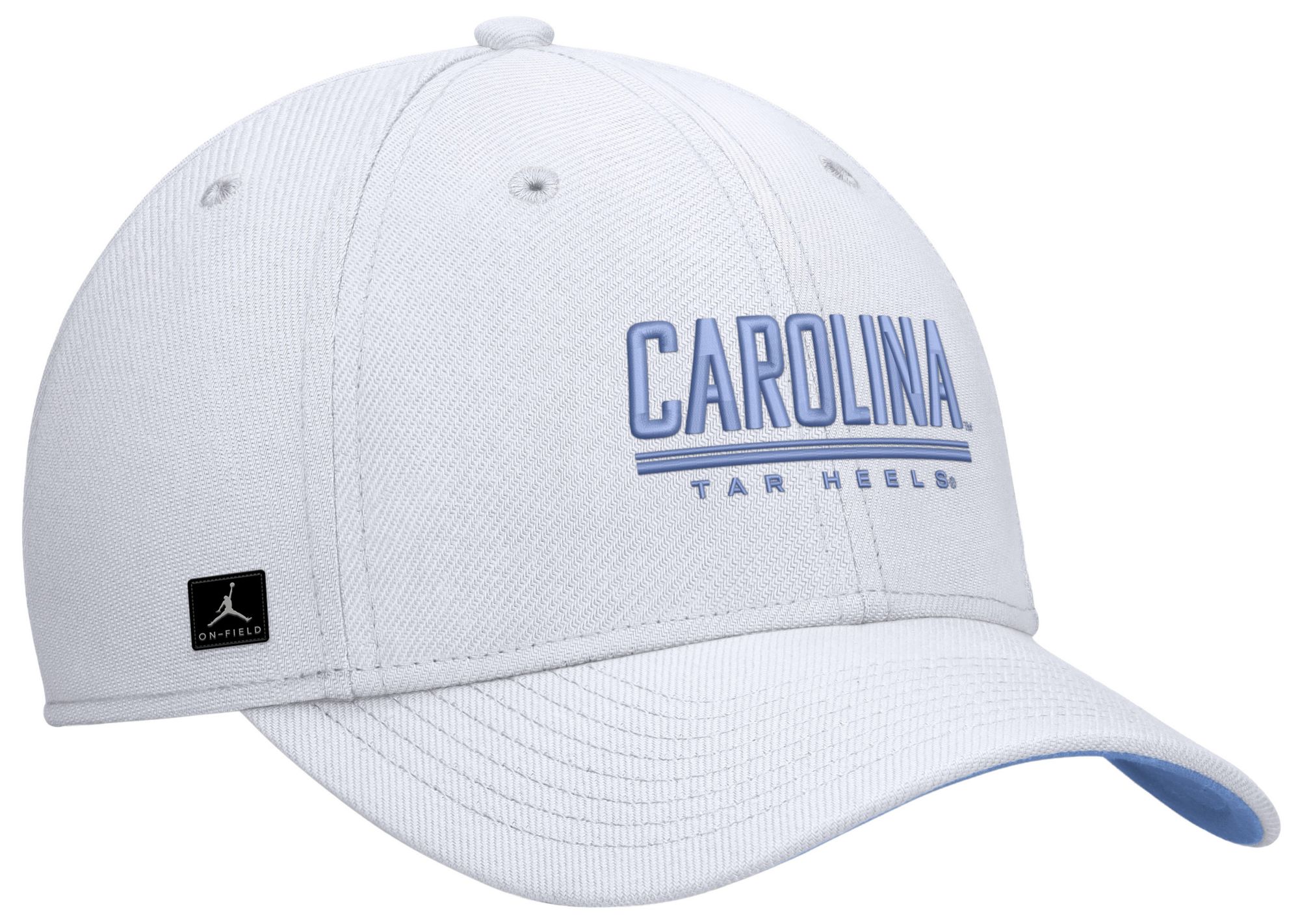 Jordan Adult North Carolina Tar Heels White Rise Swooshflex Dri-Fit Game Day Structured Hat