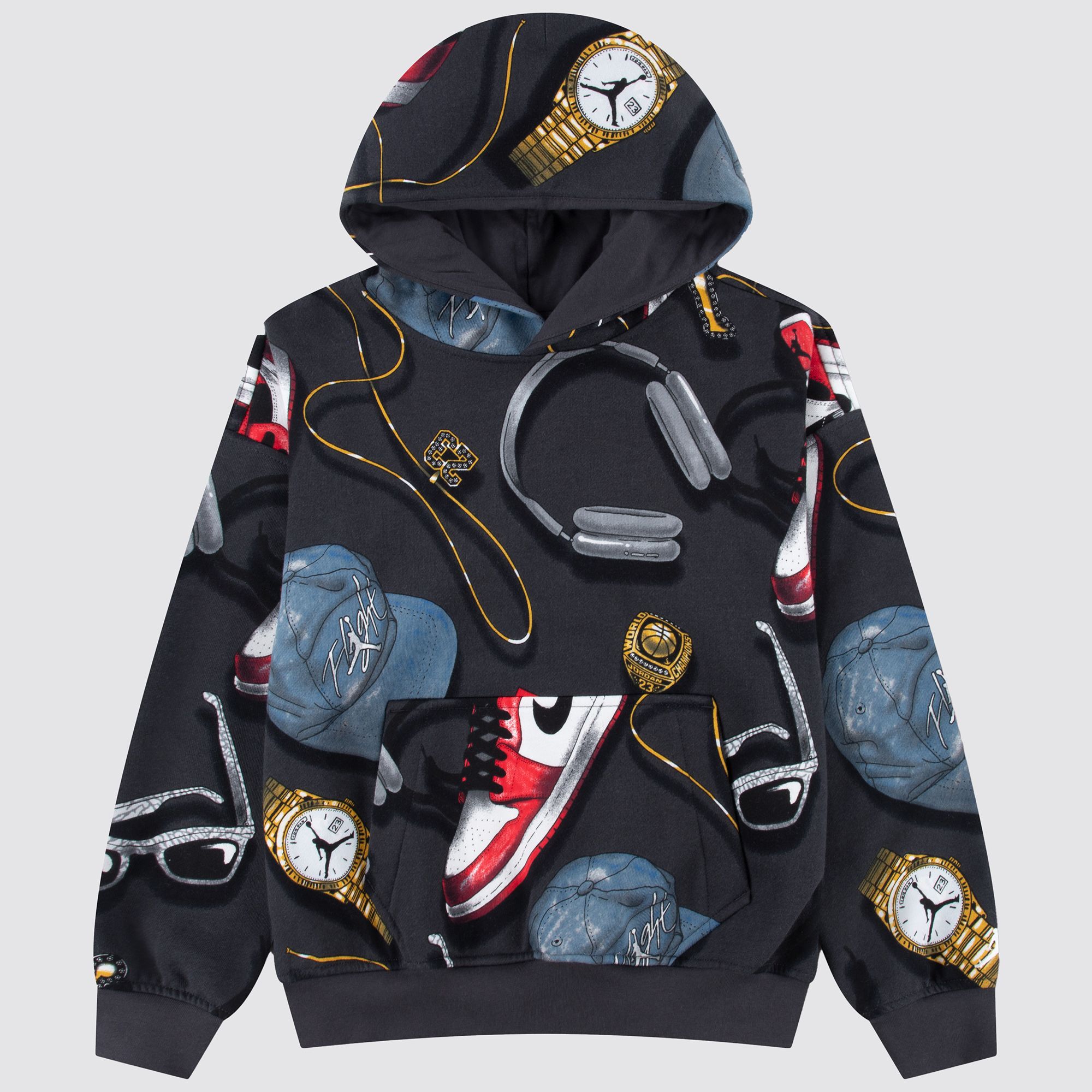 Jordan Boys' Flight Knit Printed Pullover Hoodie