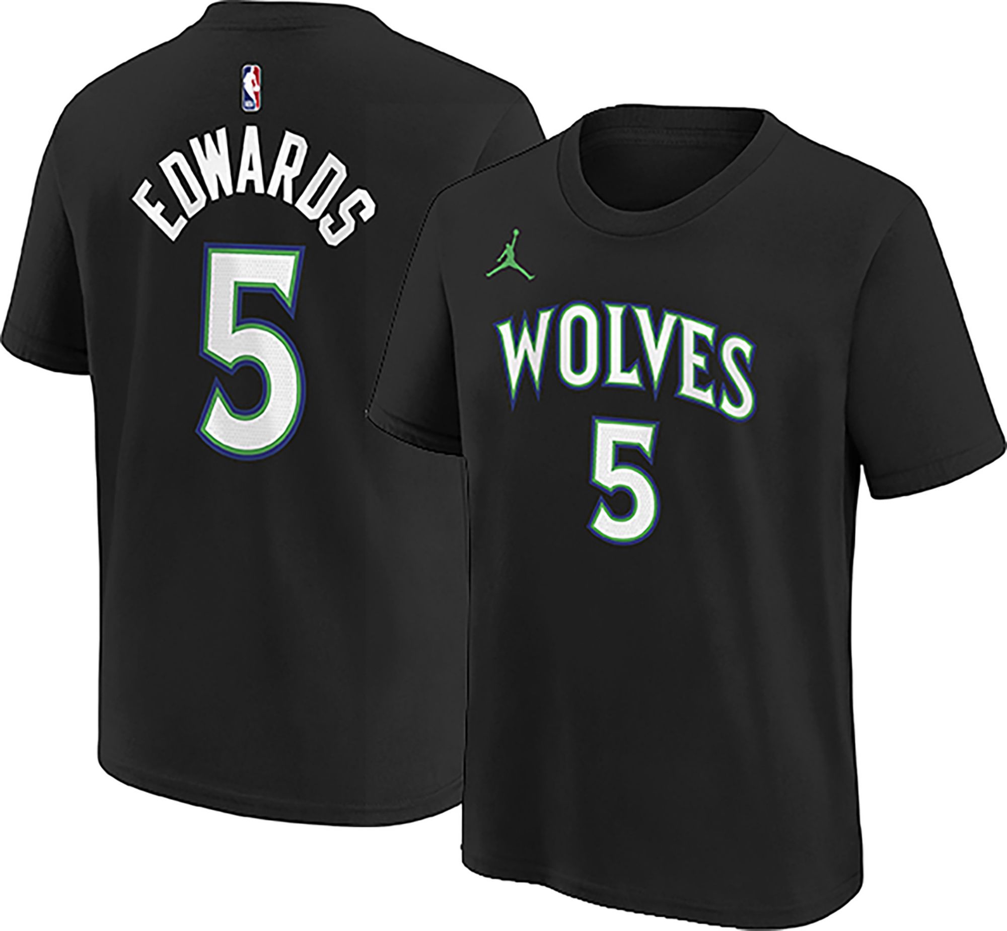 Jordan Boys' Minnesota Timberwolves Black Shirt