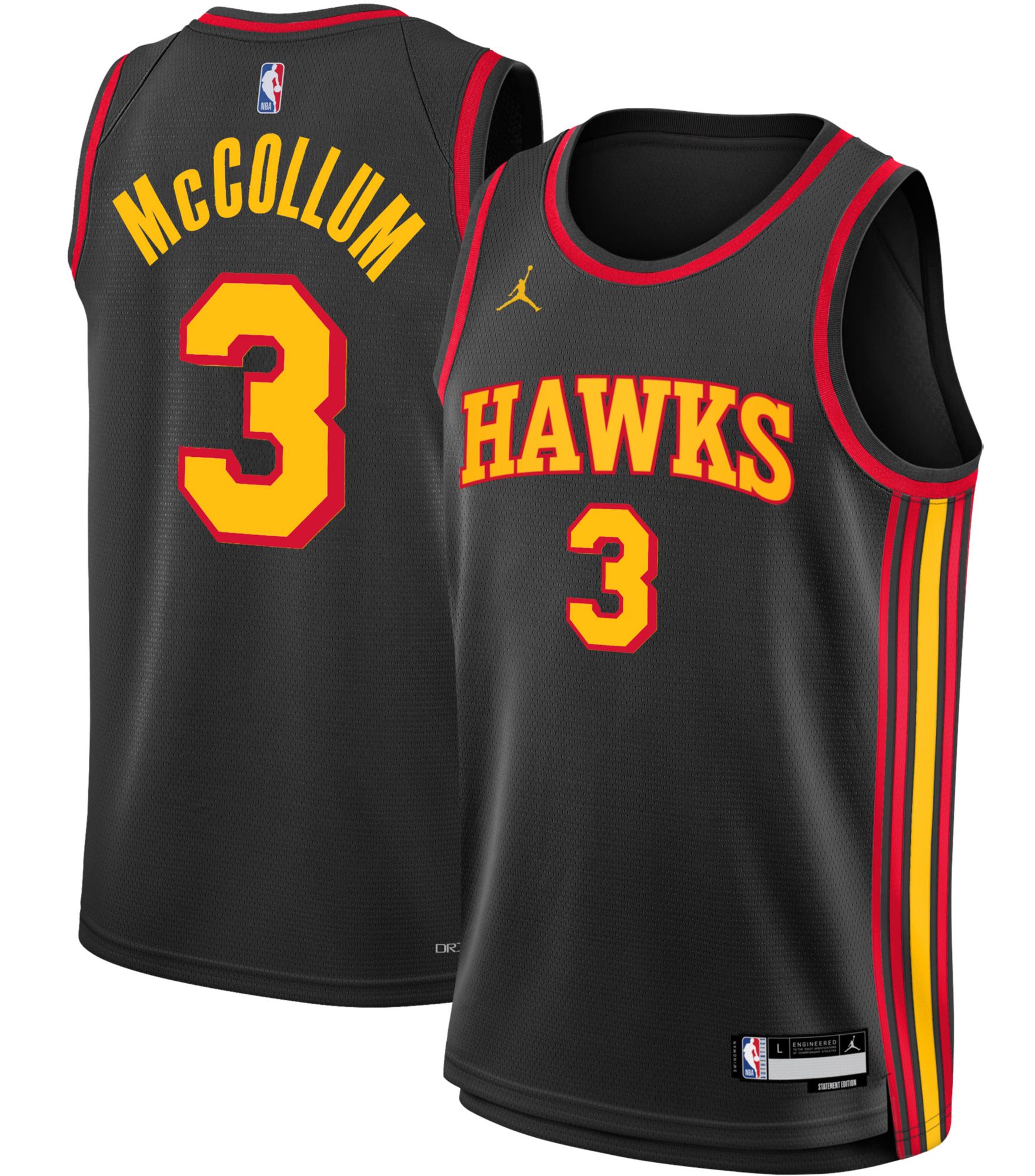 Jordan Youth Atlanta Hawks CJ McCollum #3 Statement Swingman Jersey