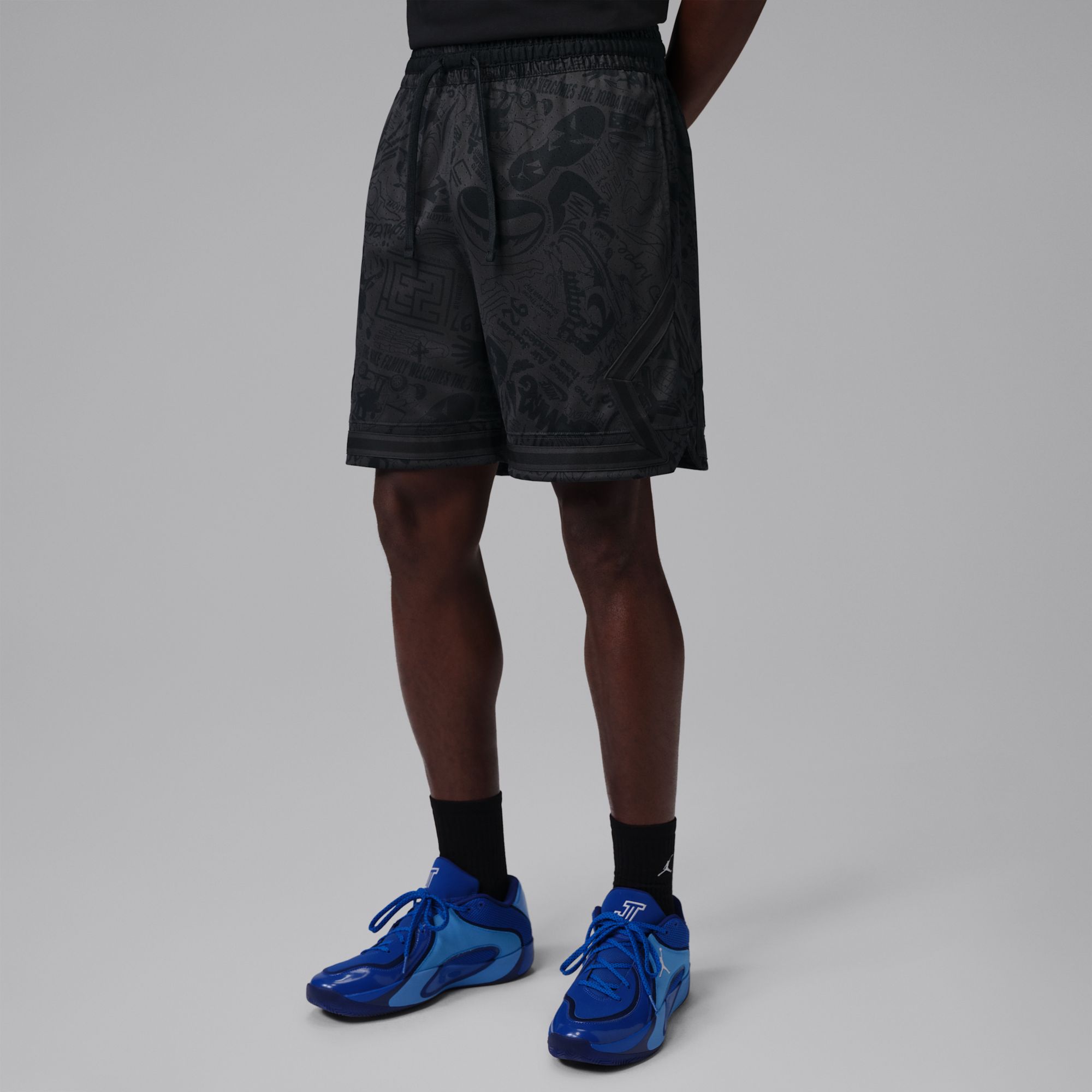 Jordan Men's Sport Dri-FIT Allover Print Emblems Diamond Shorts