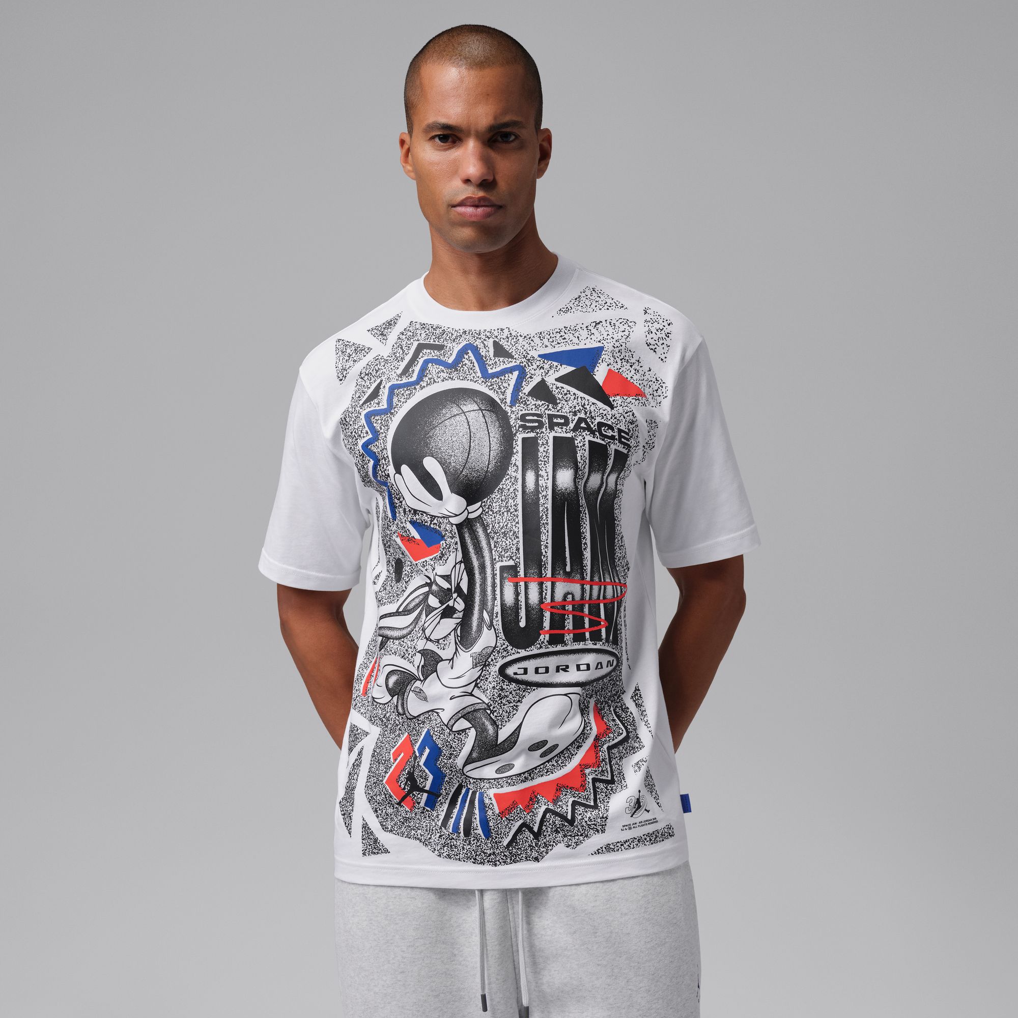 Jordan Men's Brooklyn Space Jam Bugs Bunny Crew-Neck T-Shirt