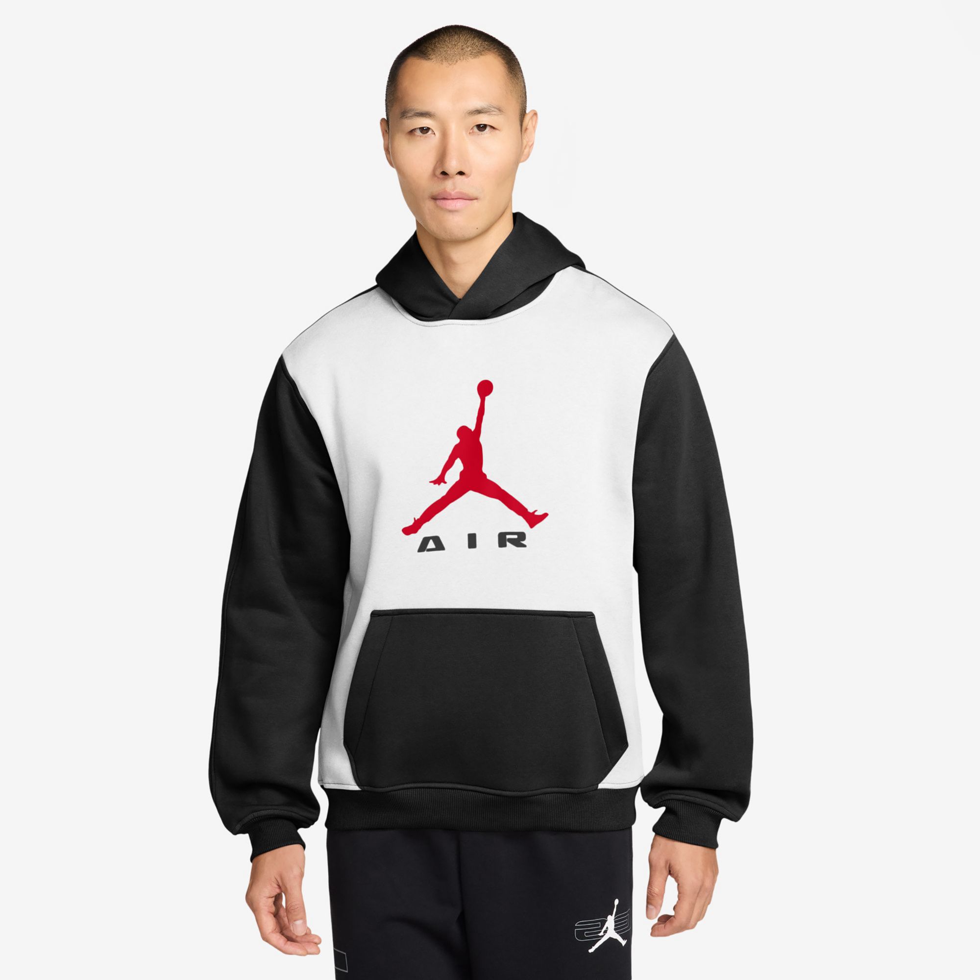 Jordan Men's Brooklyn Air Fleece Hoodie, Small, White