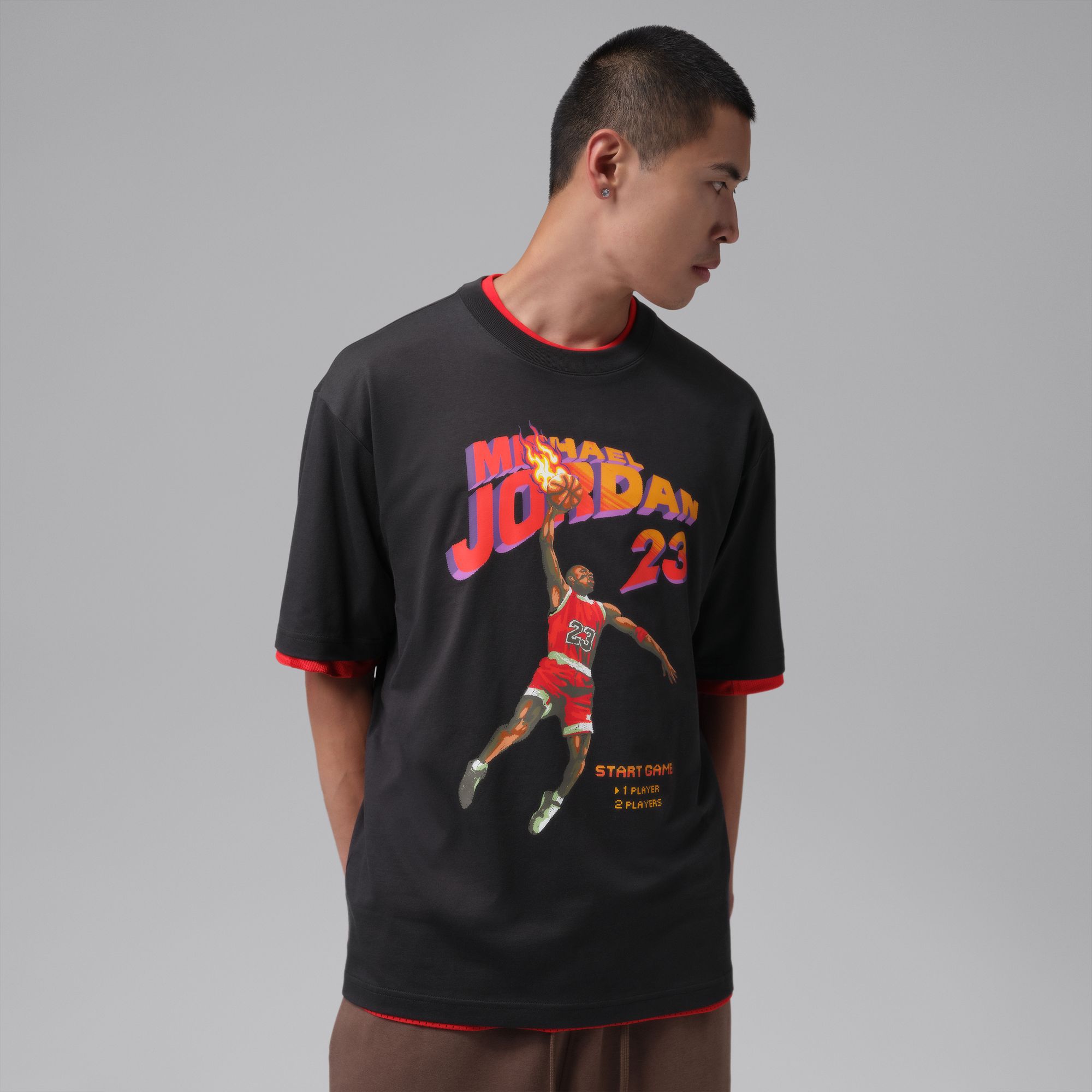 Jordan Men's Brooklyn Graphic T-Shirt, Fire